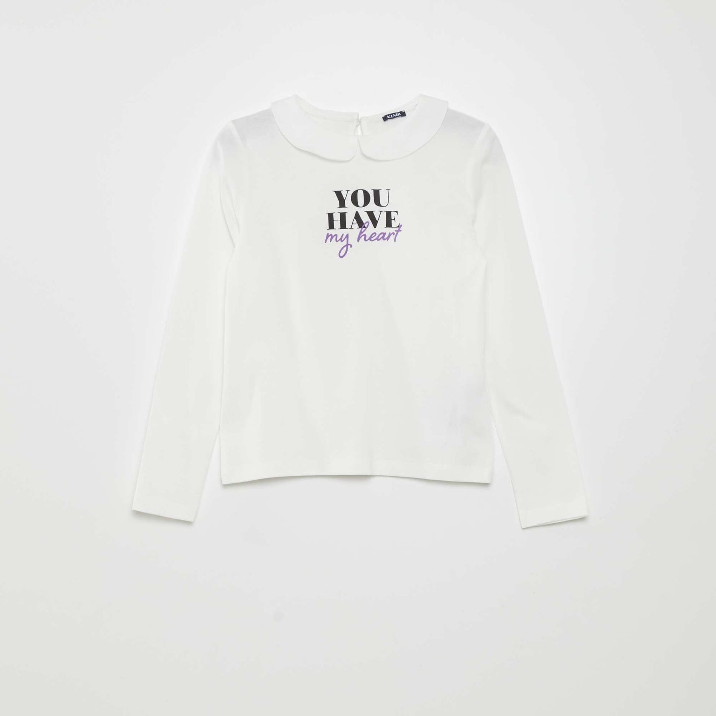 T-shirt with Peter Pan collar WHITE