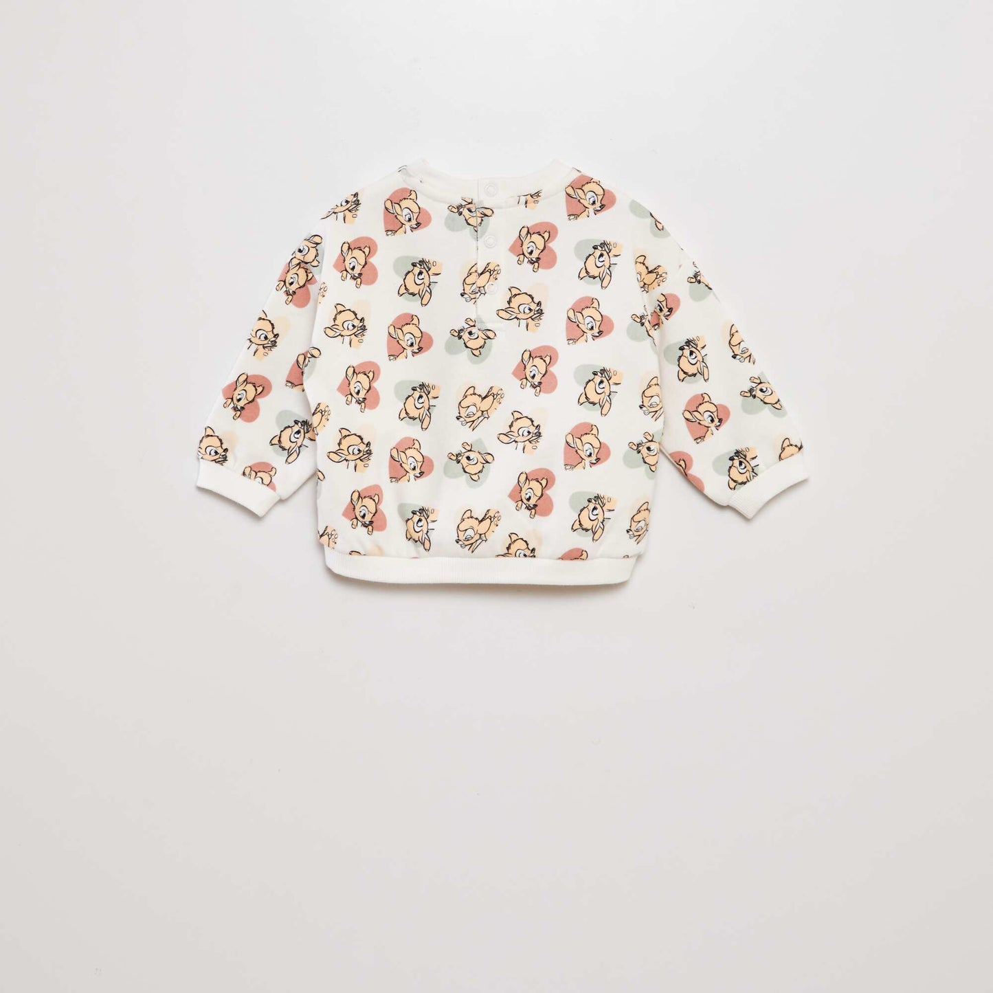 'Bambi' print leggings + sweater set WHITE