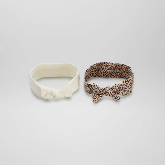 Pack of 2 cute headbands BEIGE