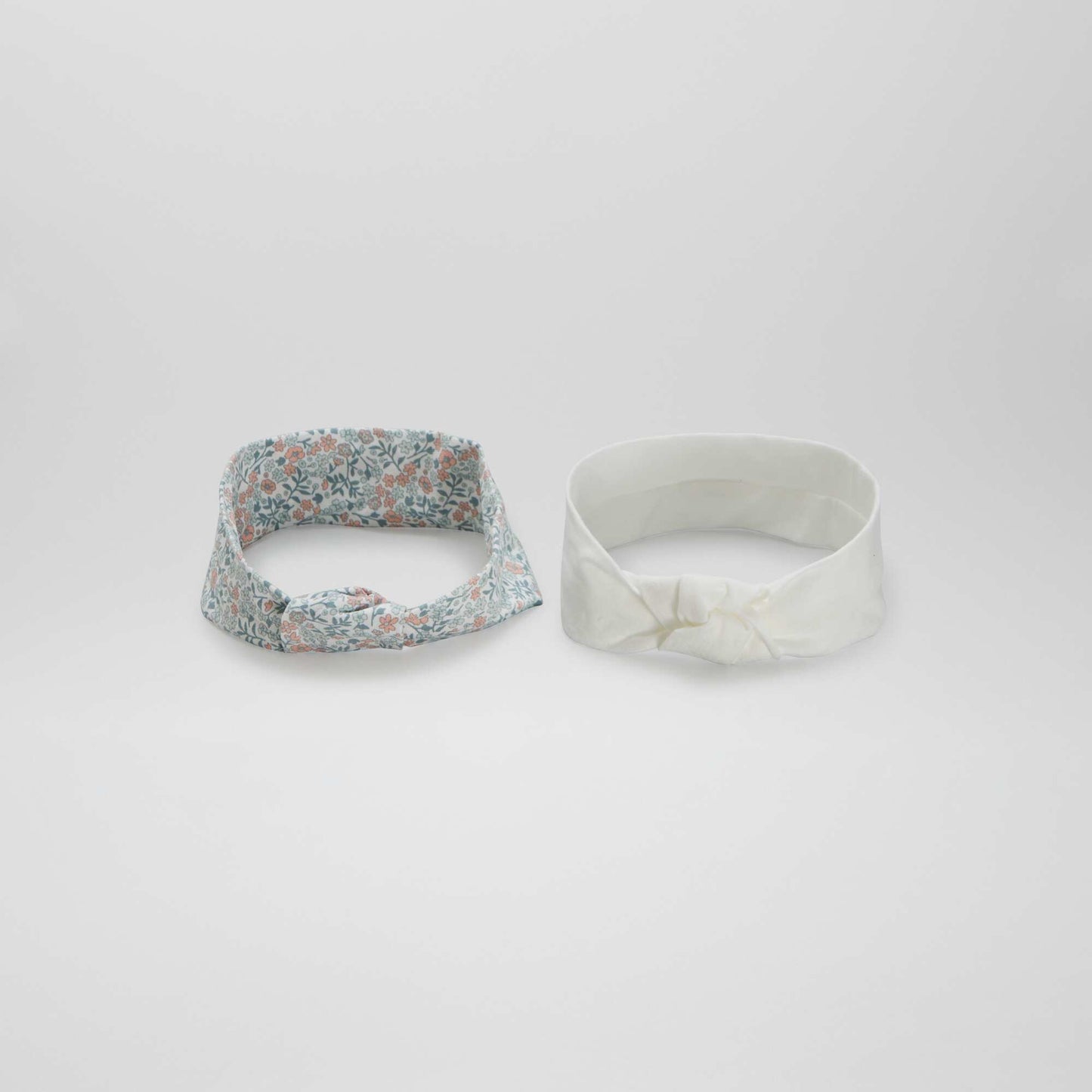 Pack of 2 headbands with bow WHITE