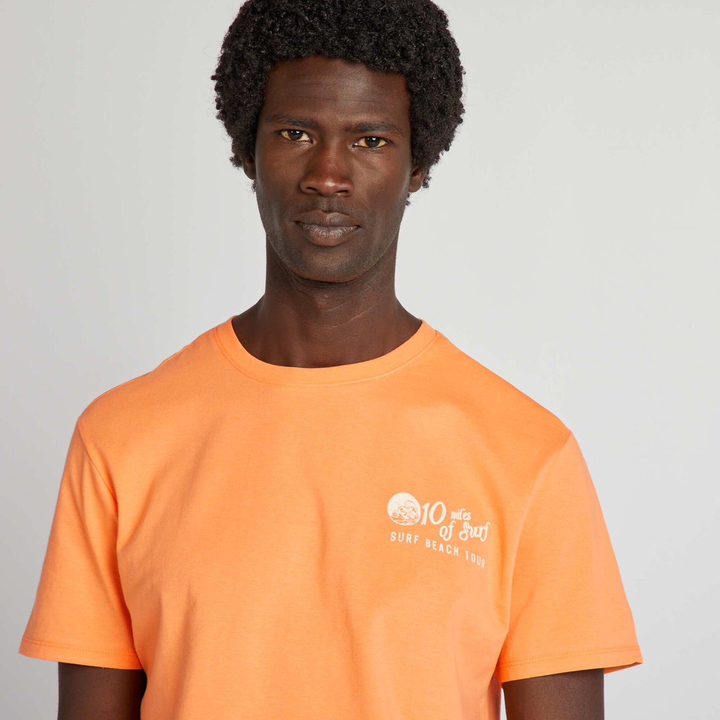 Short-sleeved printed T-shirt ORANGE