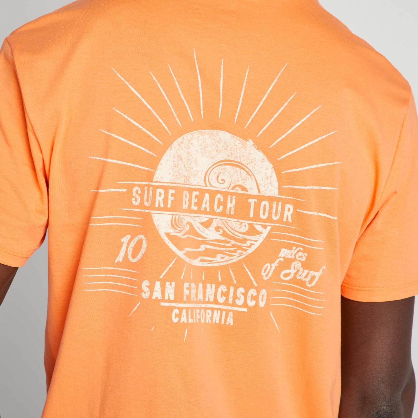 Short-sleeved printed T-shirt ORANGE