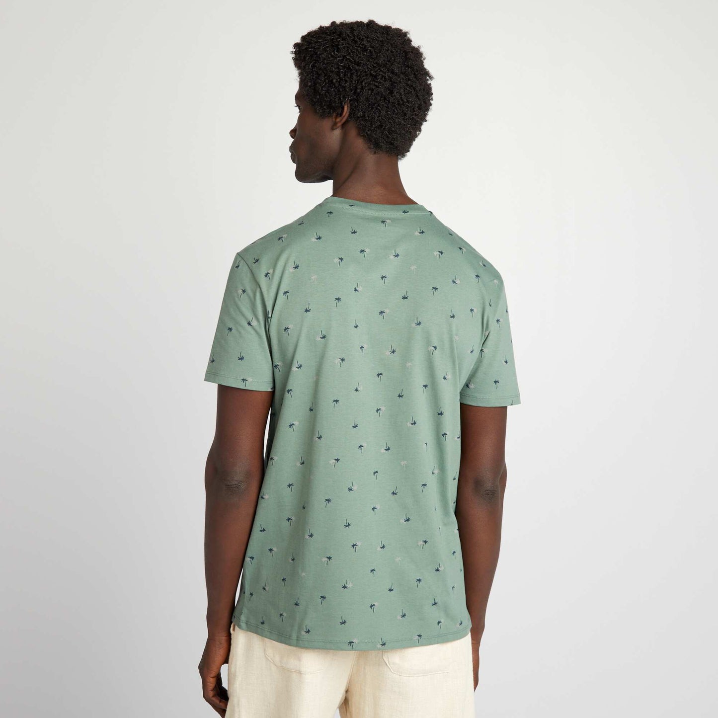 Short-sleeved printed T-shirt GREEN