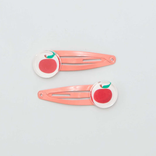 Pack of 2 hair clips RED