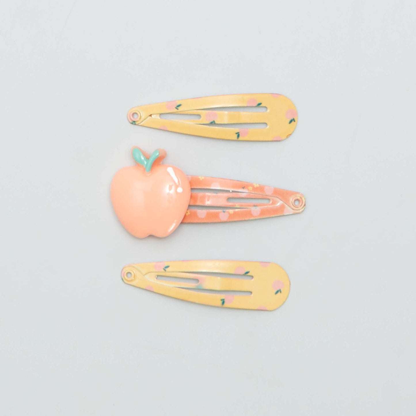 Hair styling set - elastic bobble + clips ORANGE