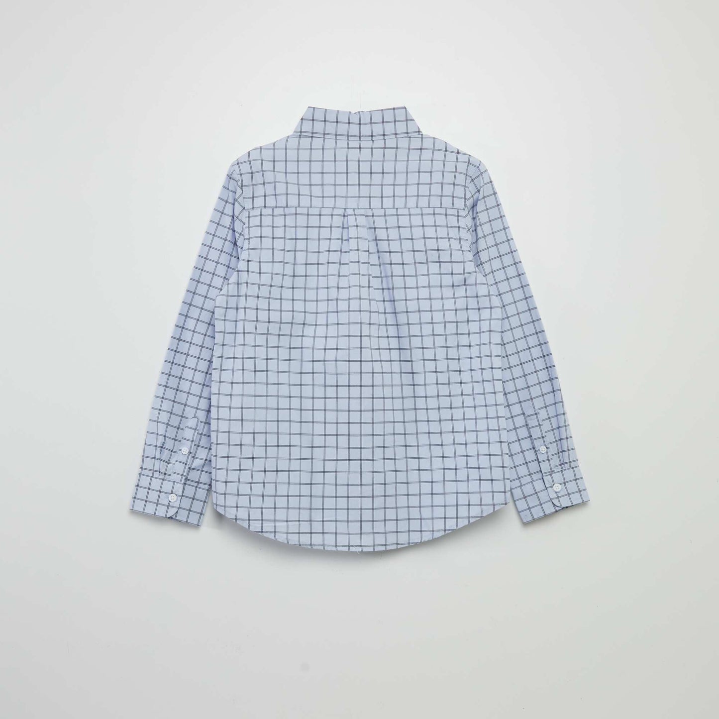 Printed poplin shirt BLUE