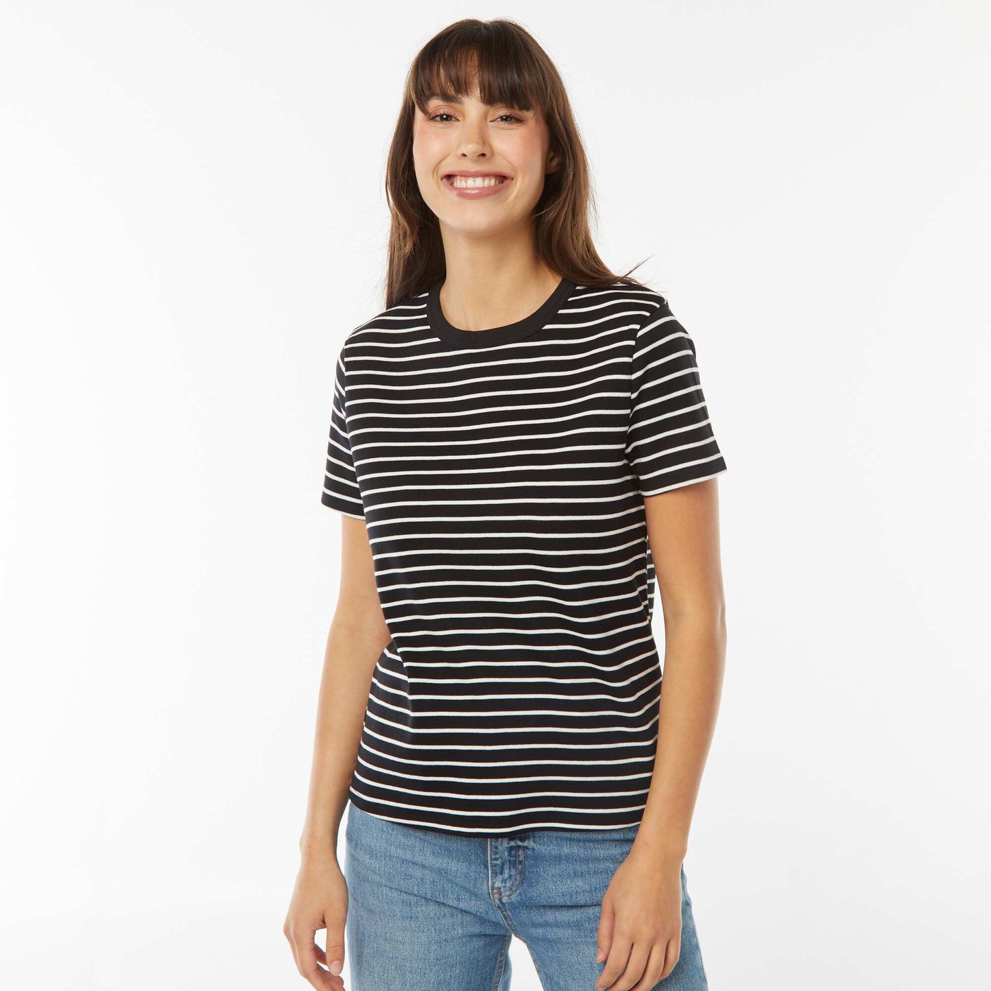 Thick cotton T-shirt BLACK