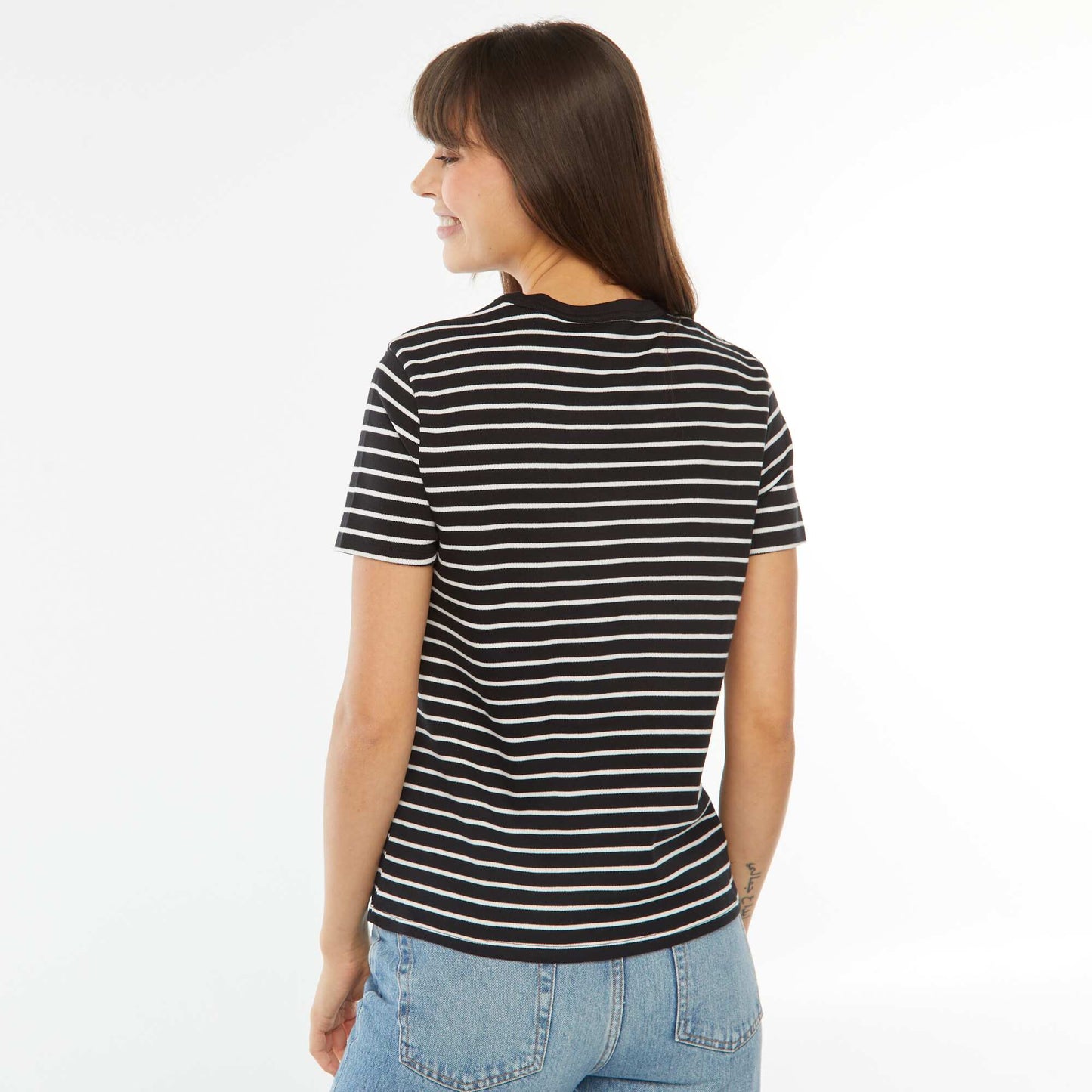 Thick cotton T-shirt BLACK