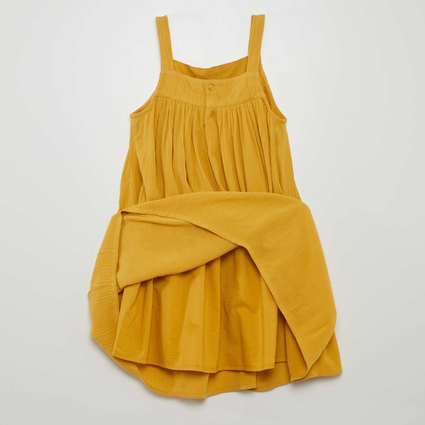 Flowing crepe dress YELLOW