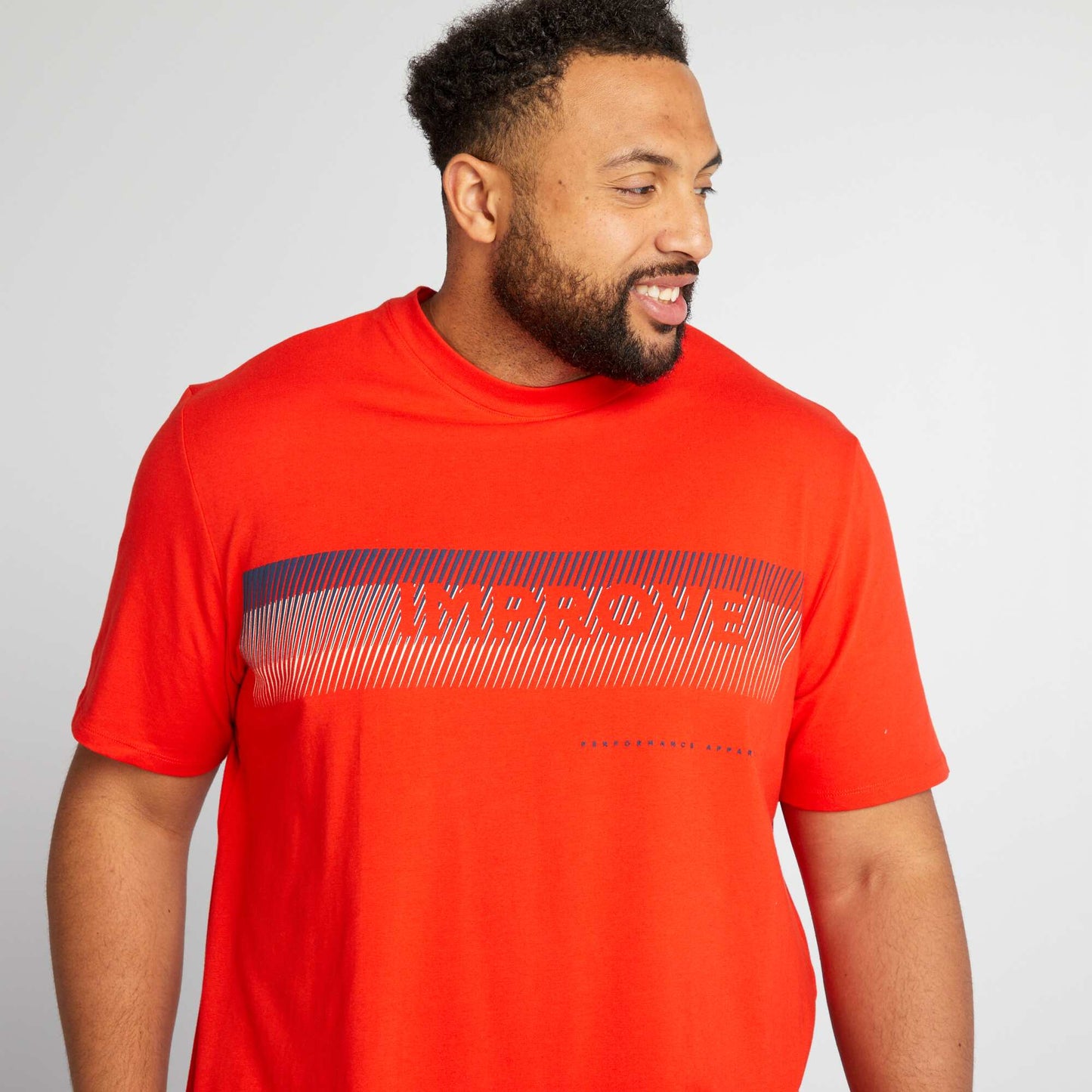 Cotton slogan T-shirt RED