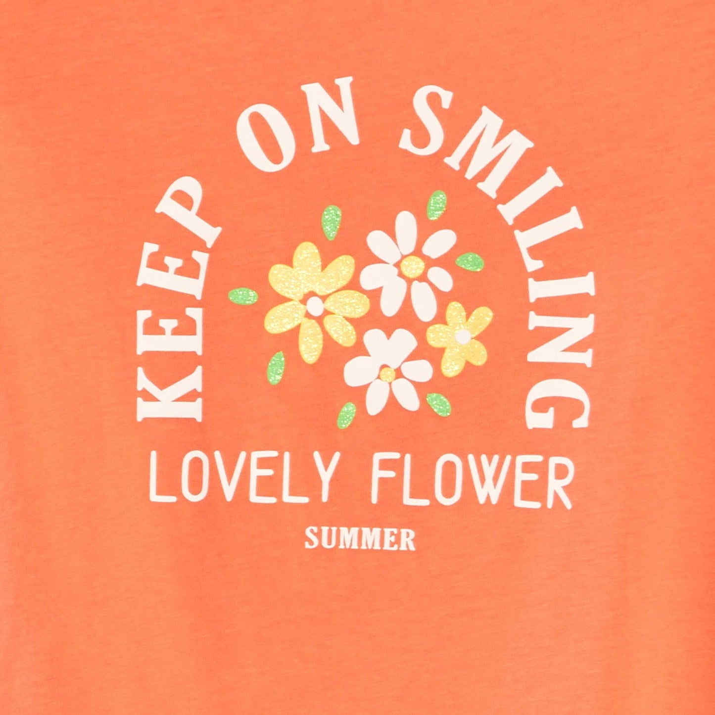 T-shirt with lettering ORANGE