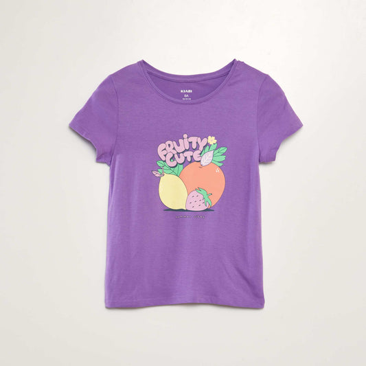 T-shirt with lettering PURPLE