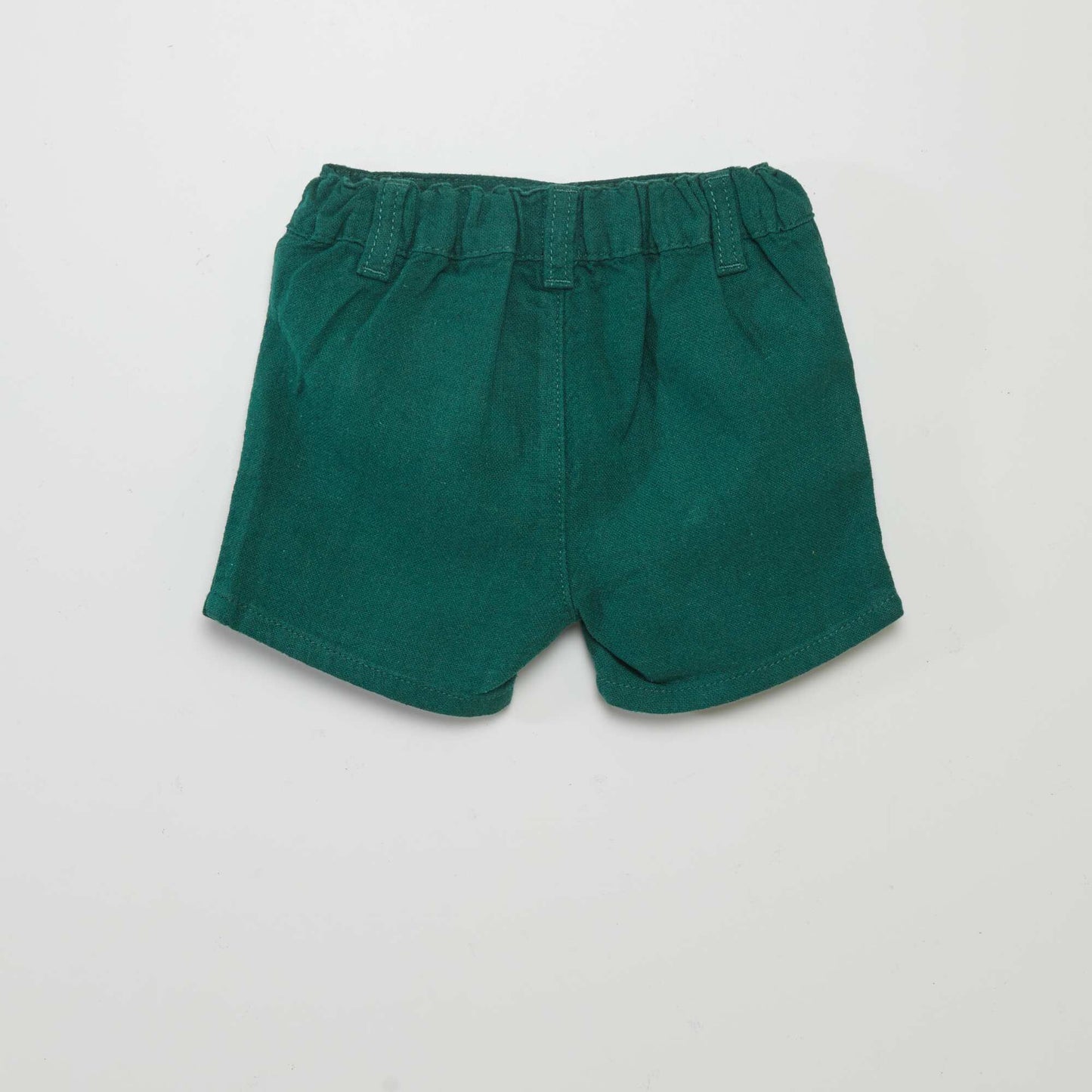 Linen-blend shorts GREEN