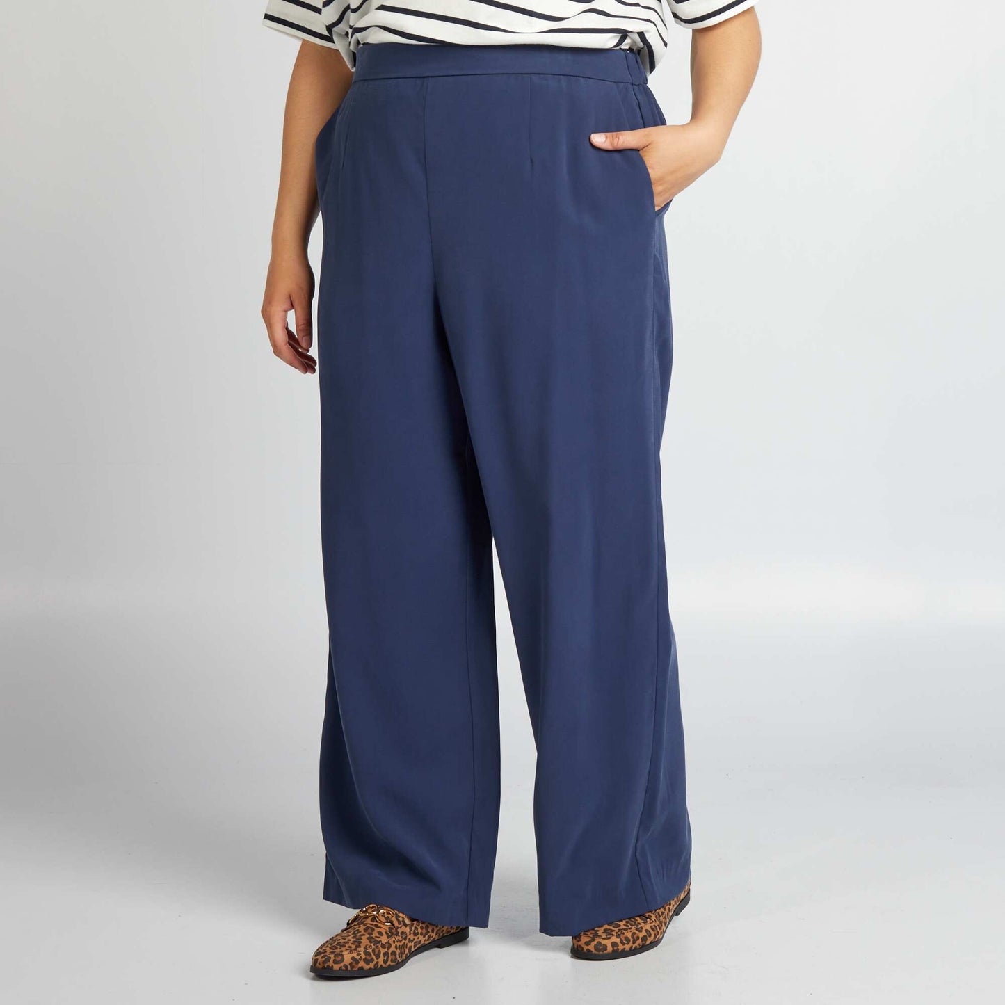 Straight-leg tailored trousers BLUE