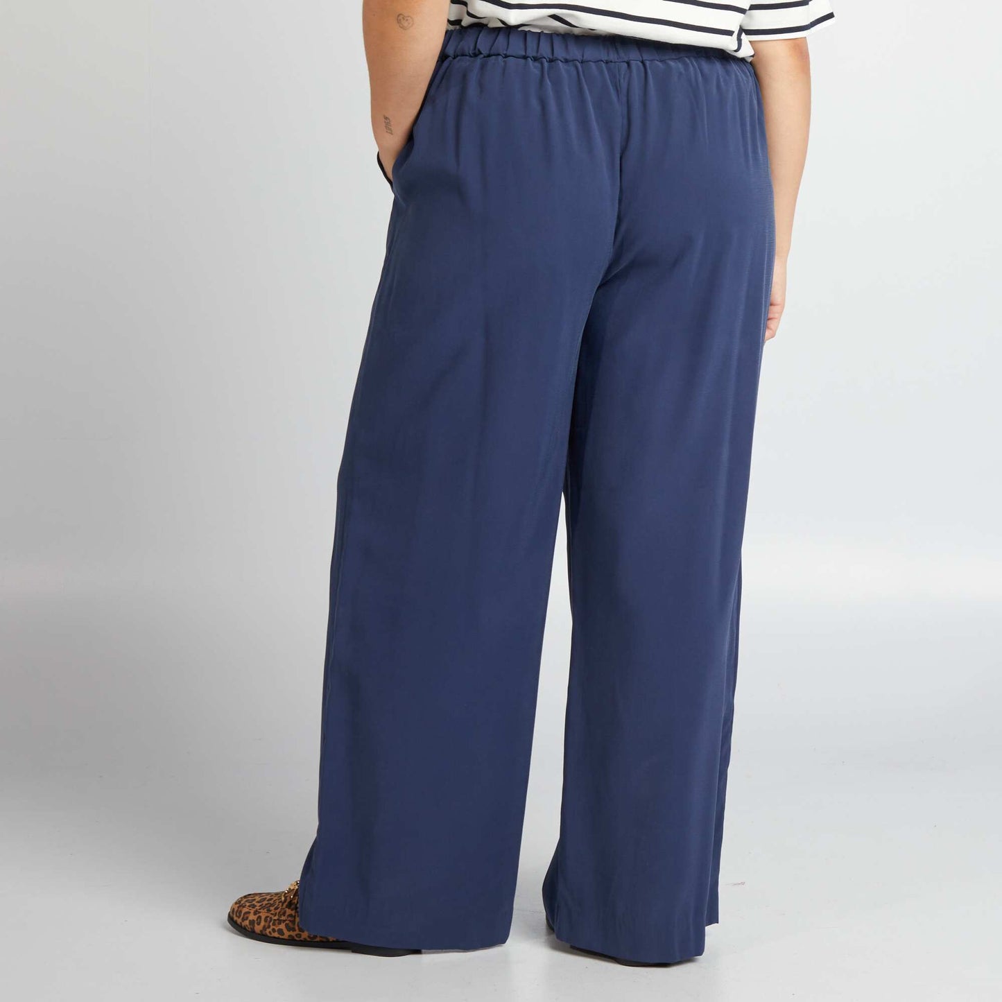 Straight-leg tailored trousers BLUE