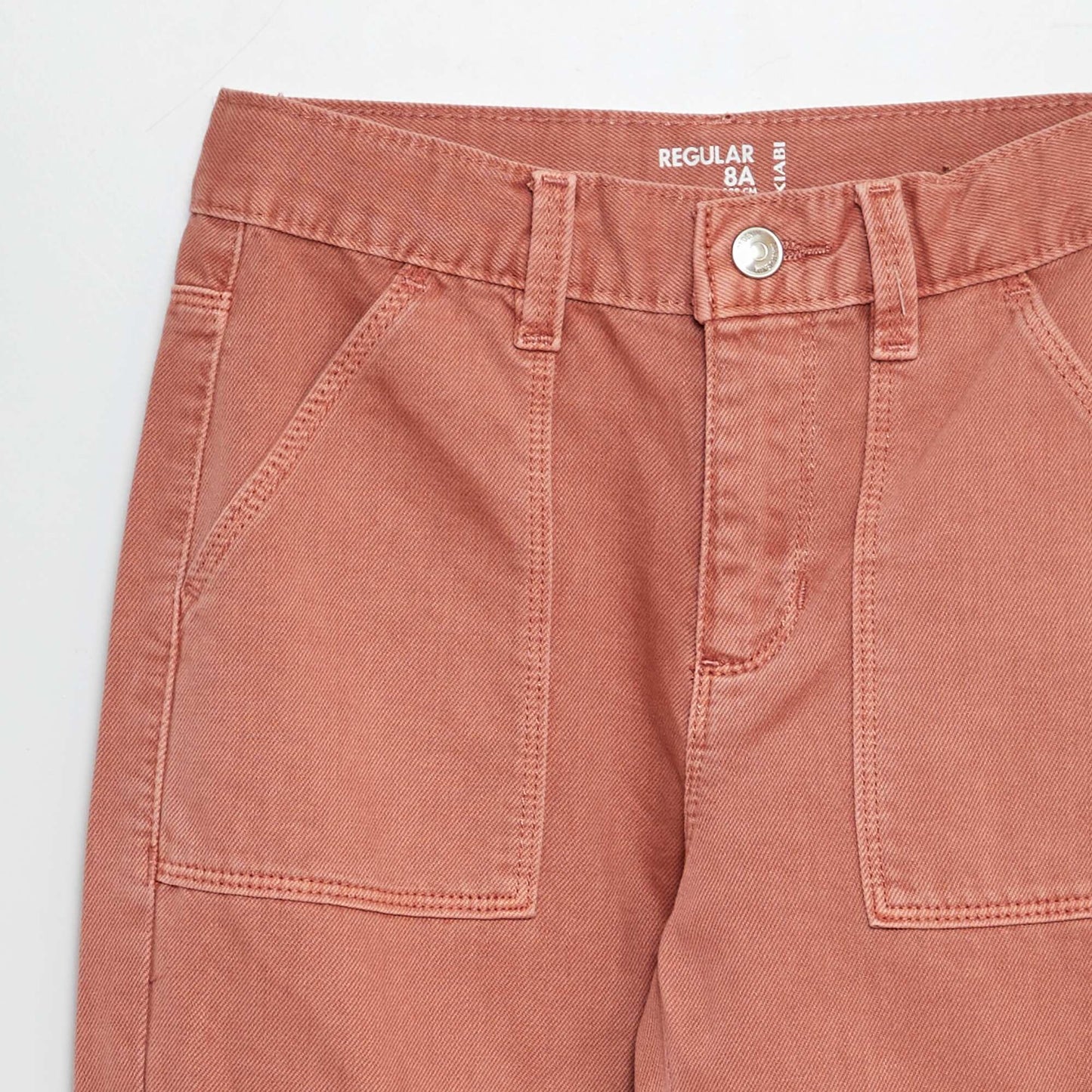 Multi-pocket denim trousers PINK