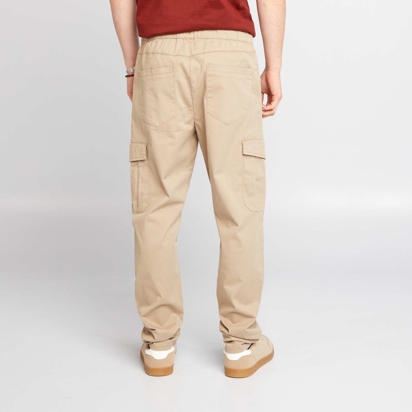 Joggers with flap pockets BEIGE