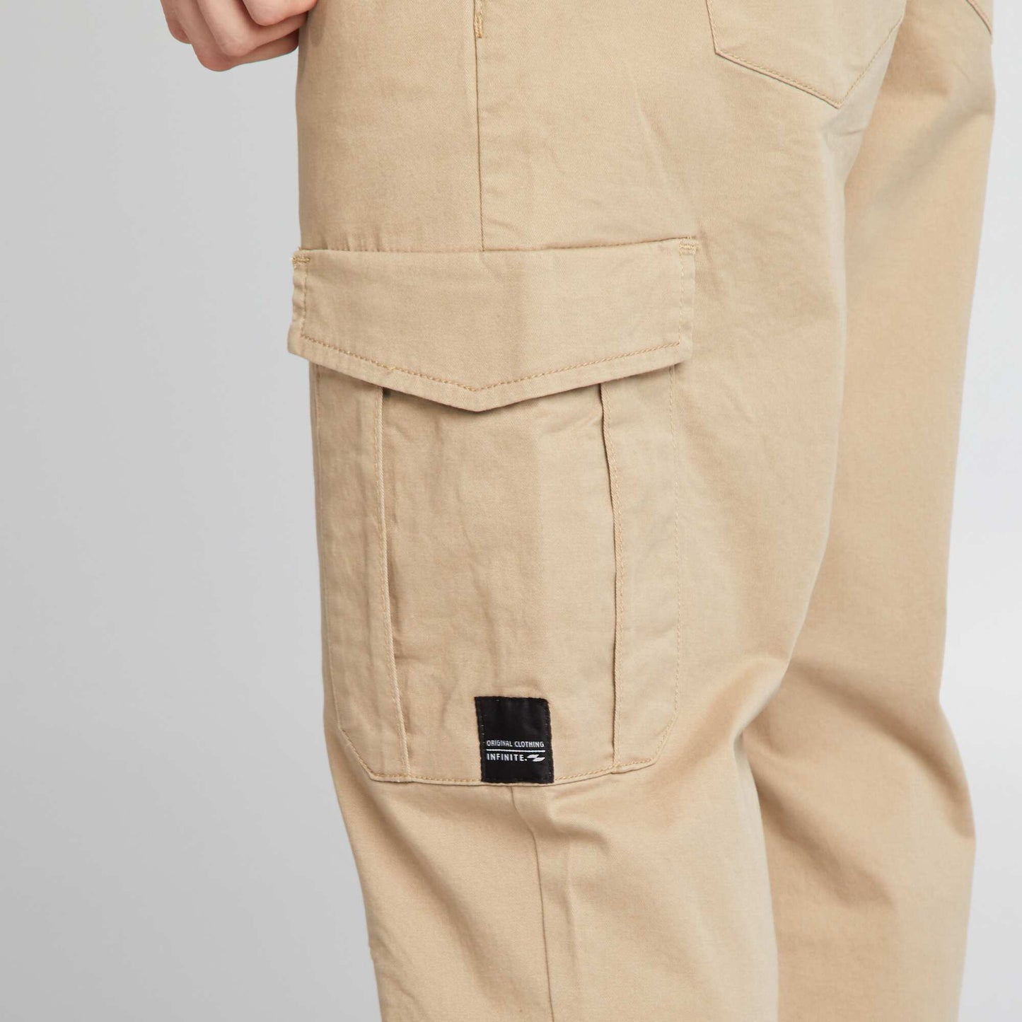 Joggers with flap pockets BEIGE