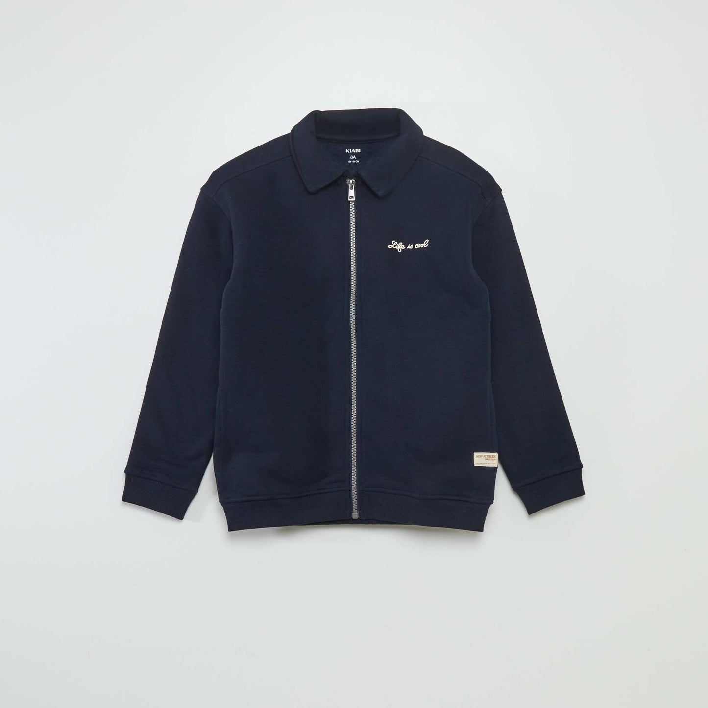 Sweatshirt with zip fastening BLUE