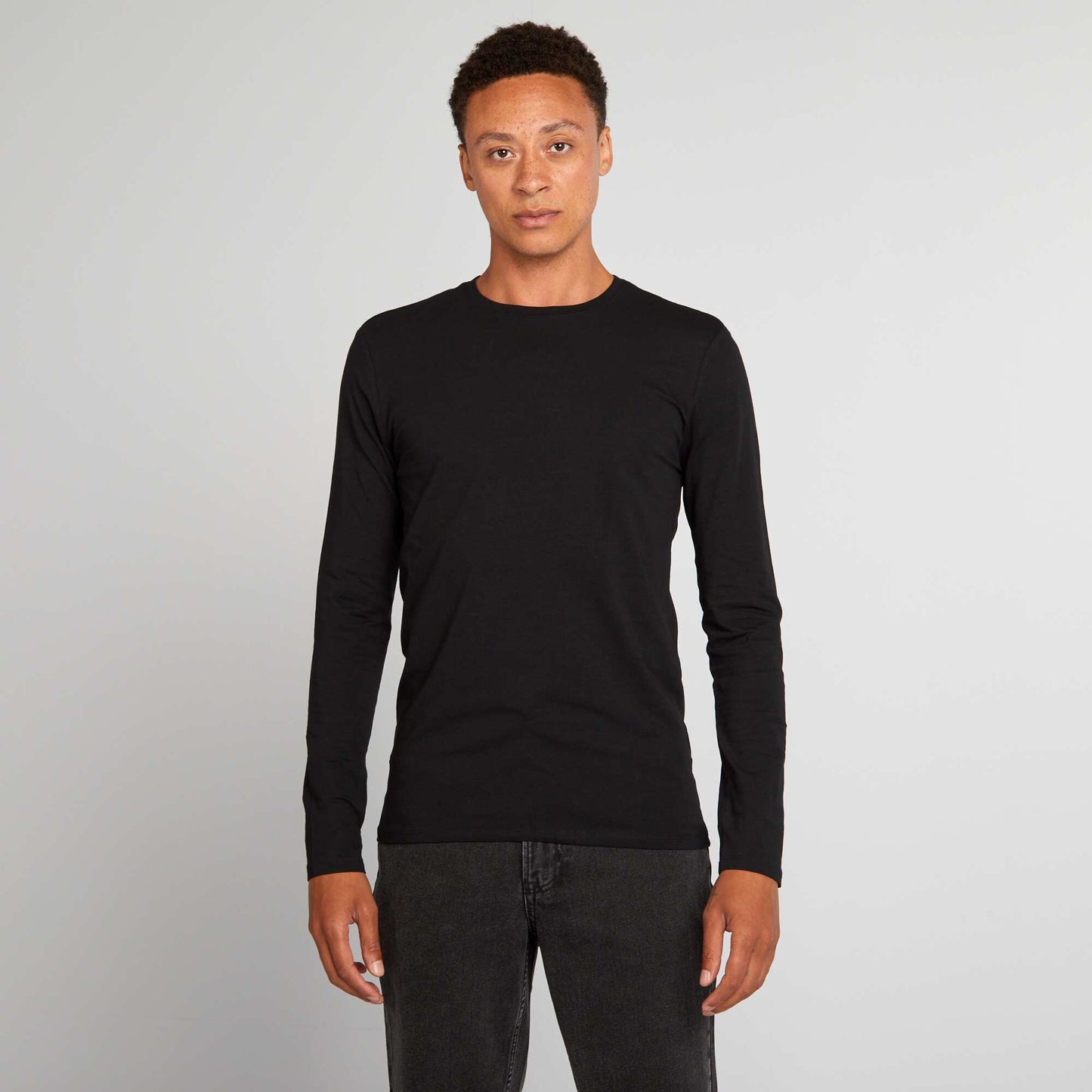 Long-sleeved muscle shirt black