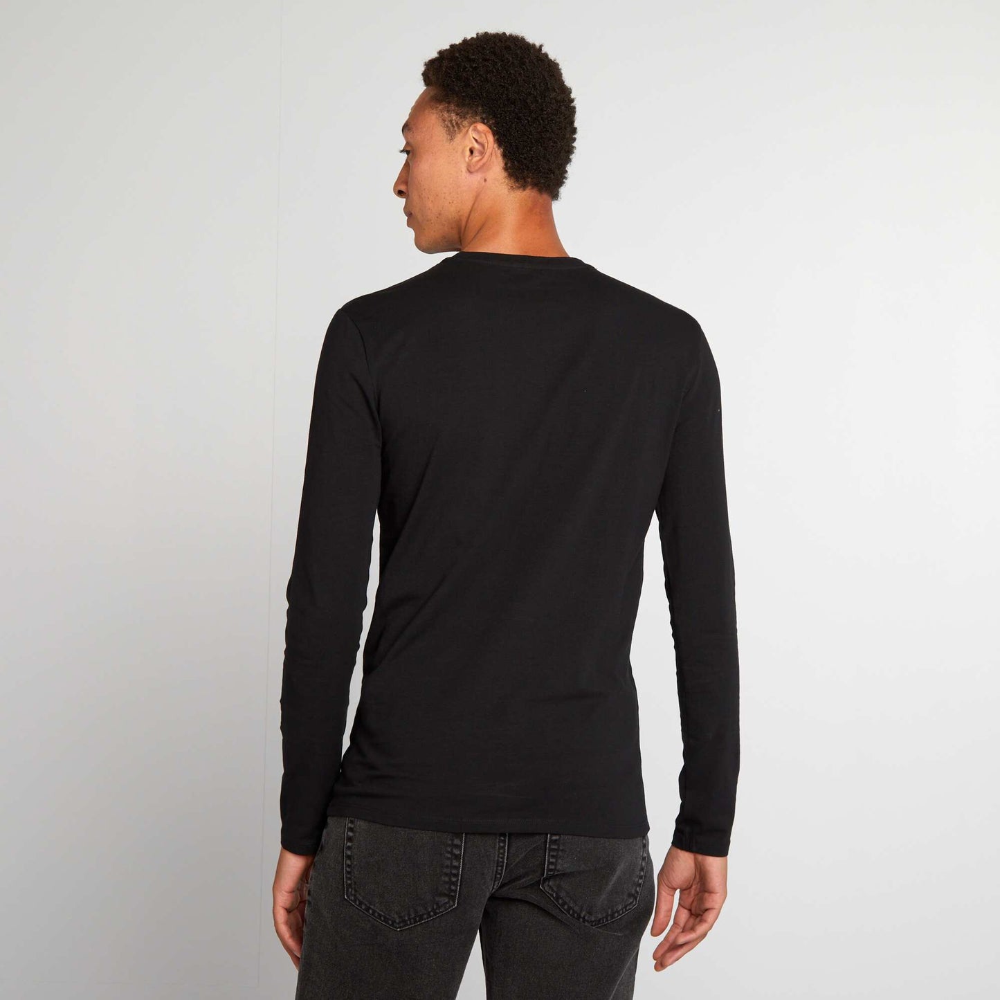 Long-sleeved muscle shirt black