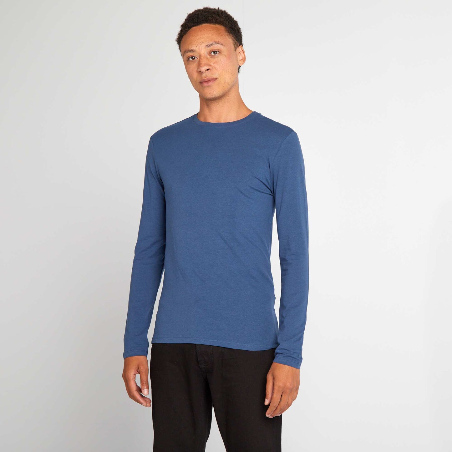 Long-sleeved muscle shirt BLUE