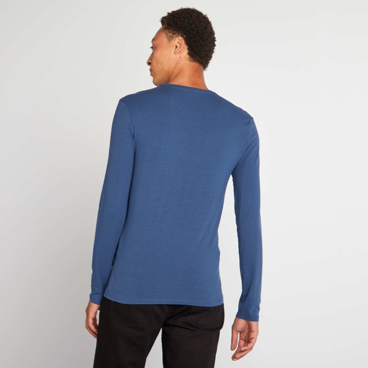 Long-sleeved muscle shirt BLUE