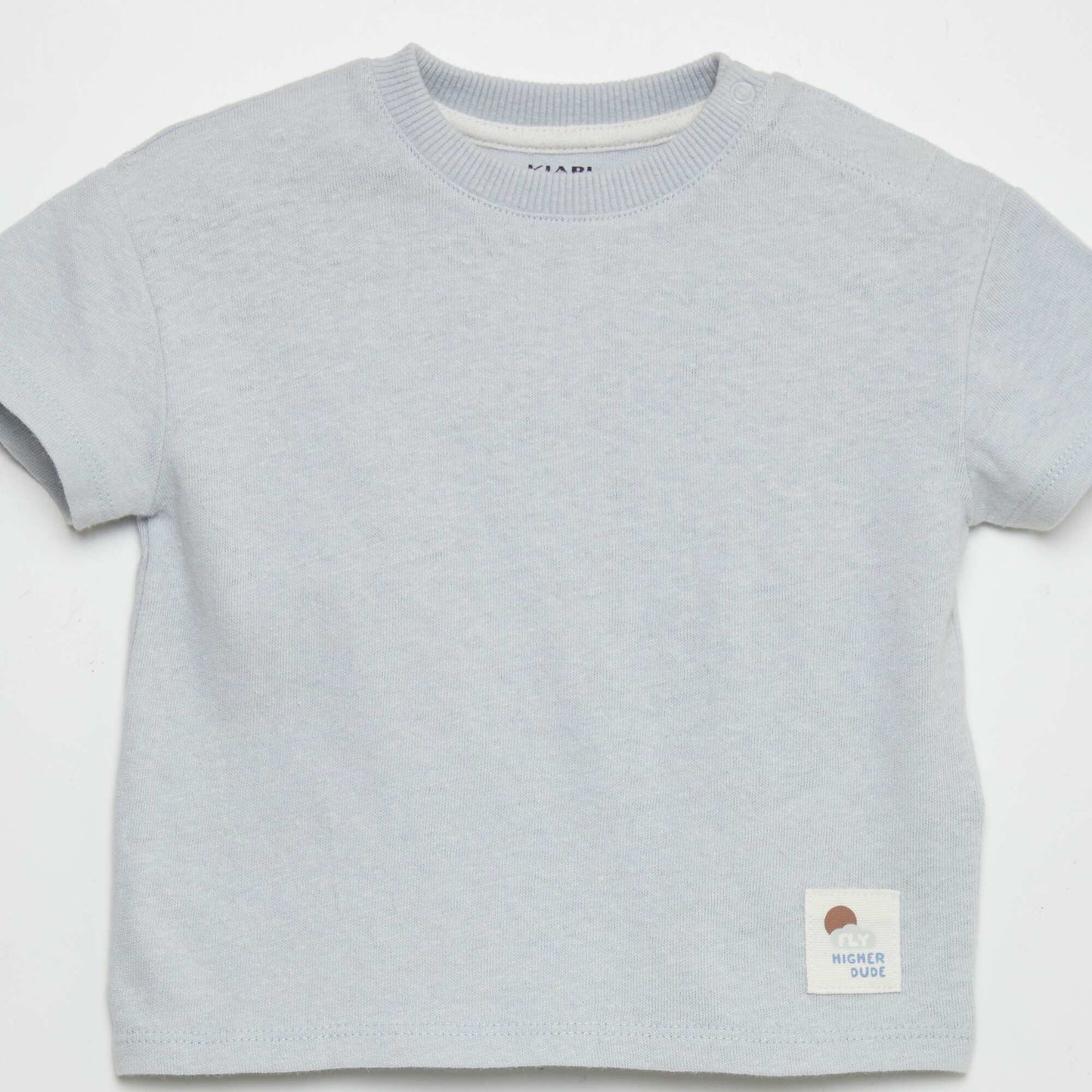 Lightweight linen blend T-shirt GREY