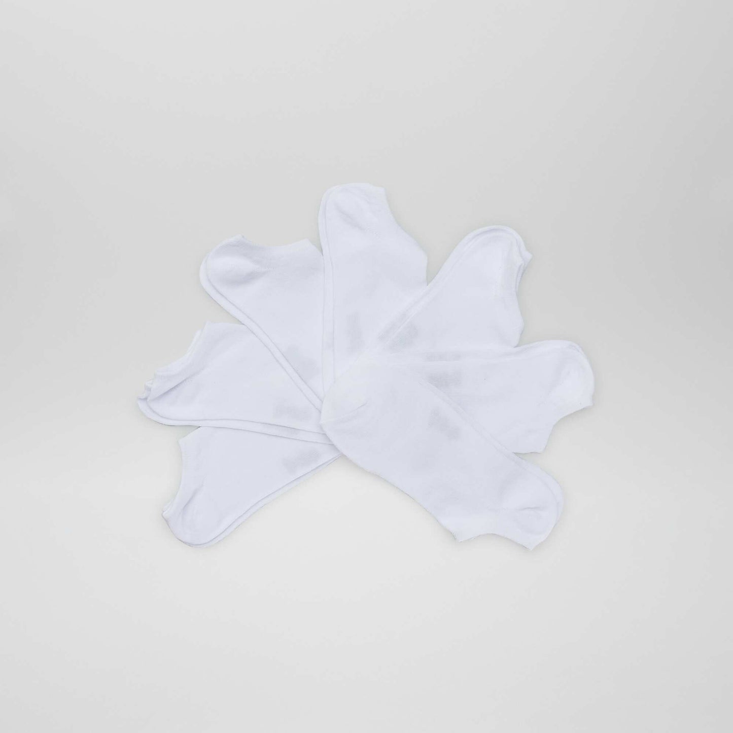 Pack of 7 pairs of invisible socks WHITE