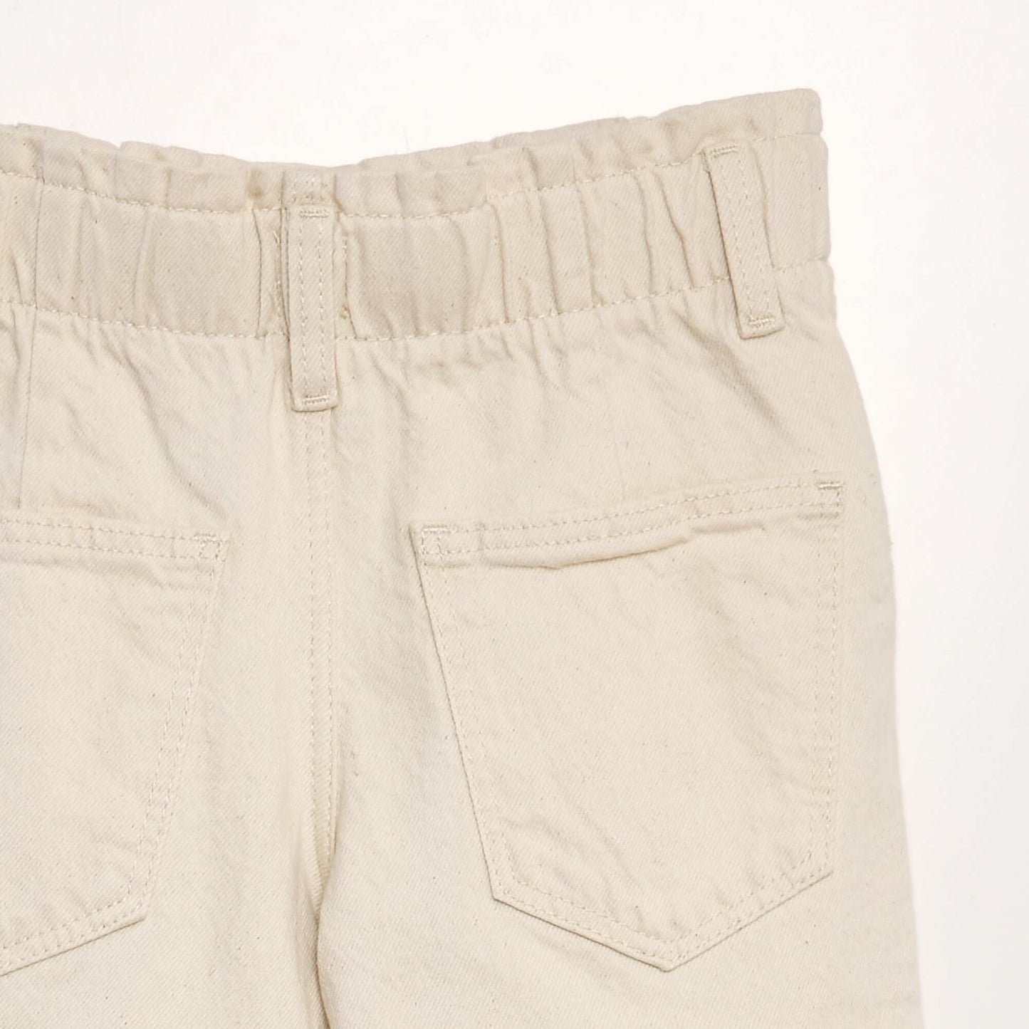 Mom-fit denim trousers BEIGE