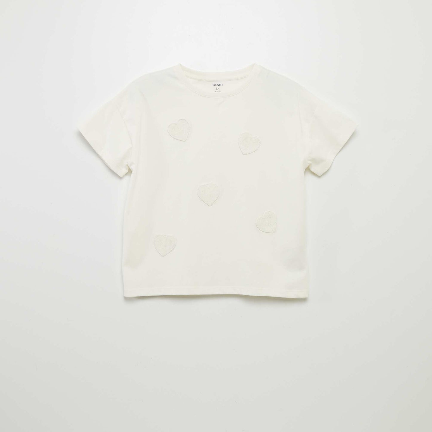 Patterned T-shirt with short sleeves WHITE