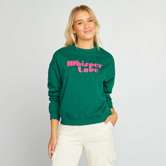 Printed sweatshirt GREEN