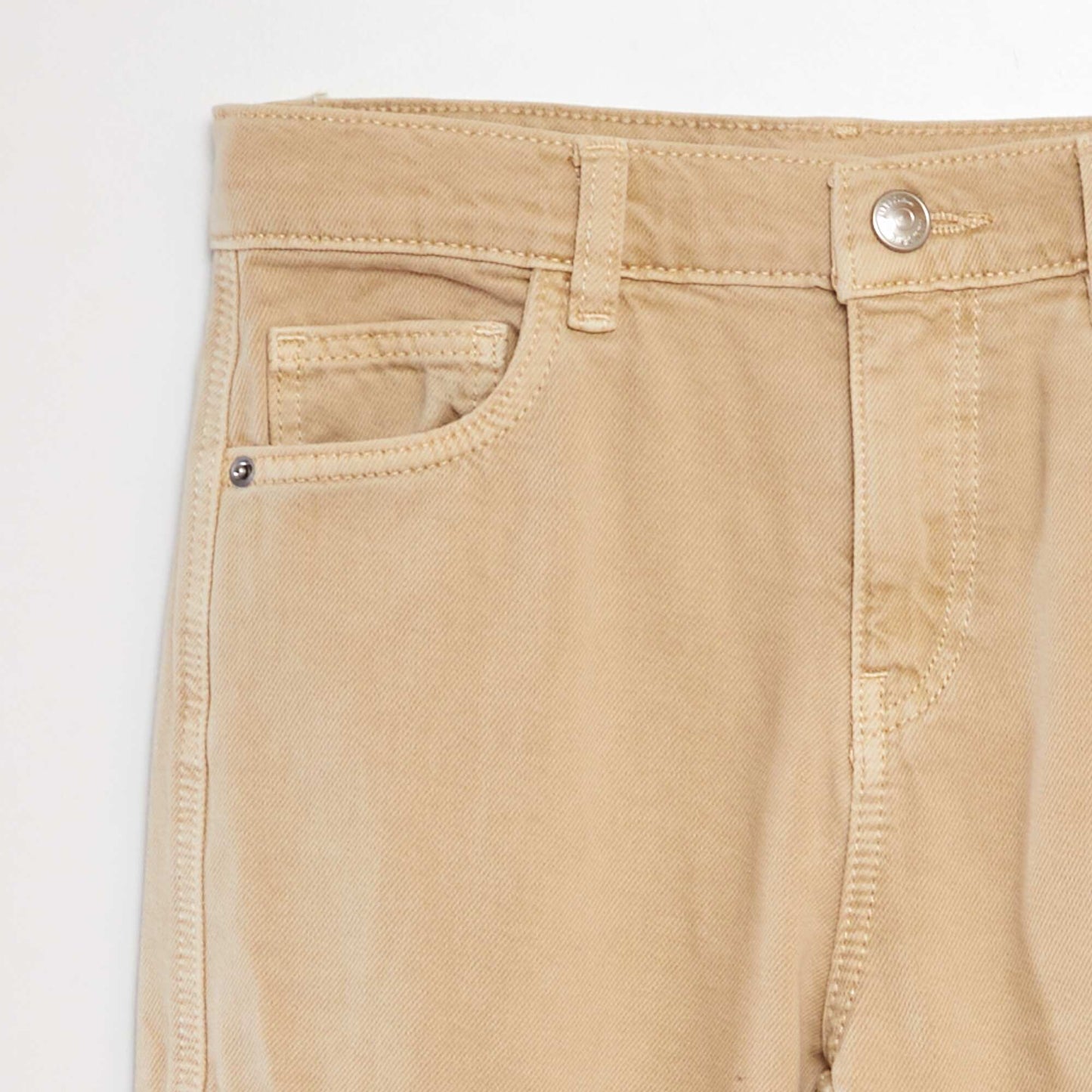 Straight-leg jeans with side pockets BEIGE