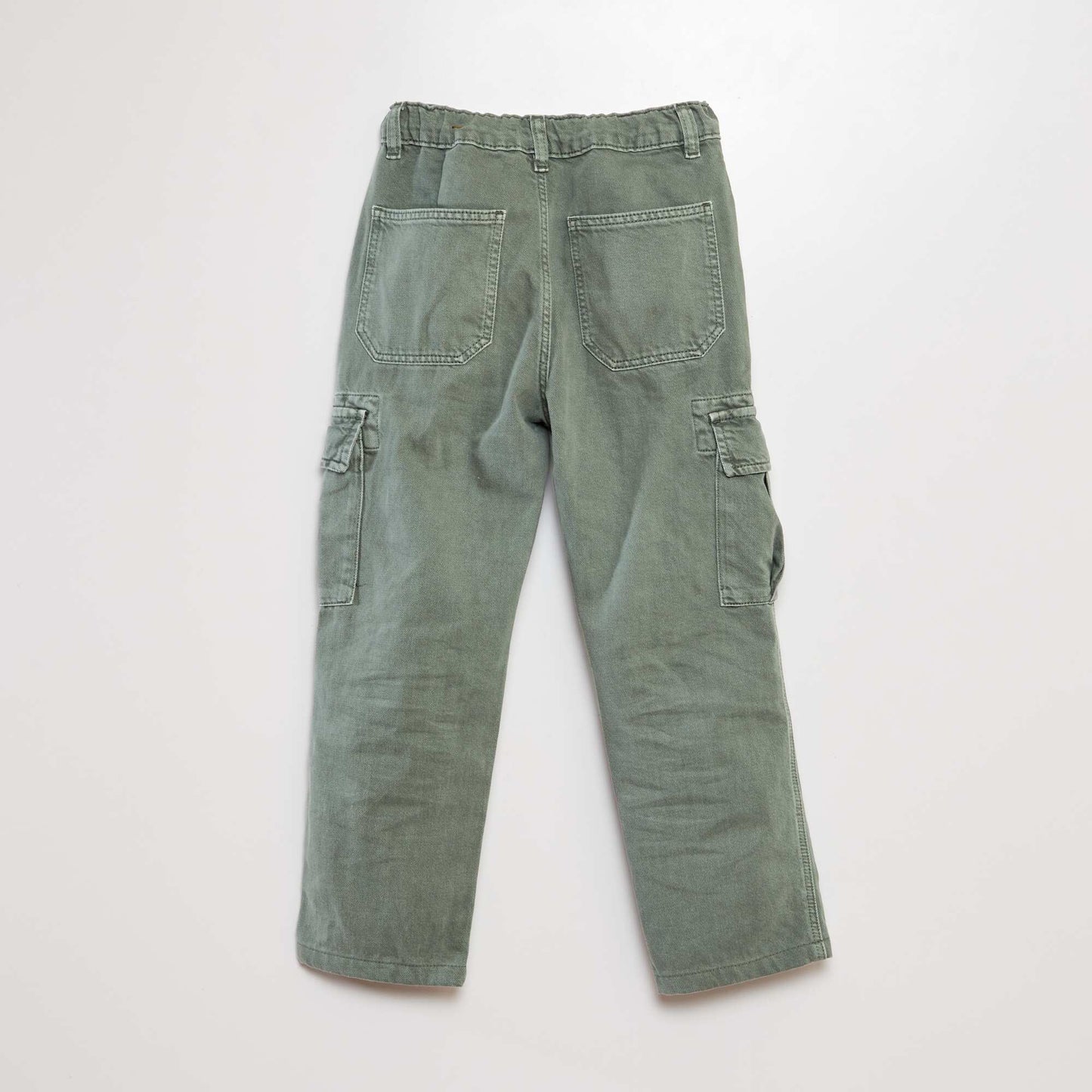 Straight-leg jeans with side pockets GREEN