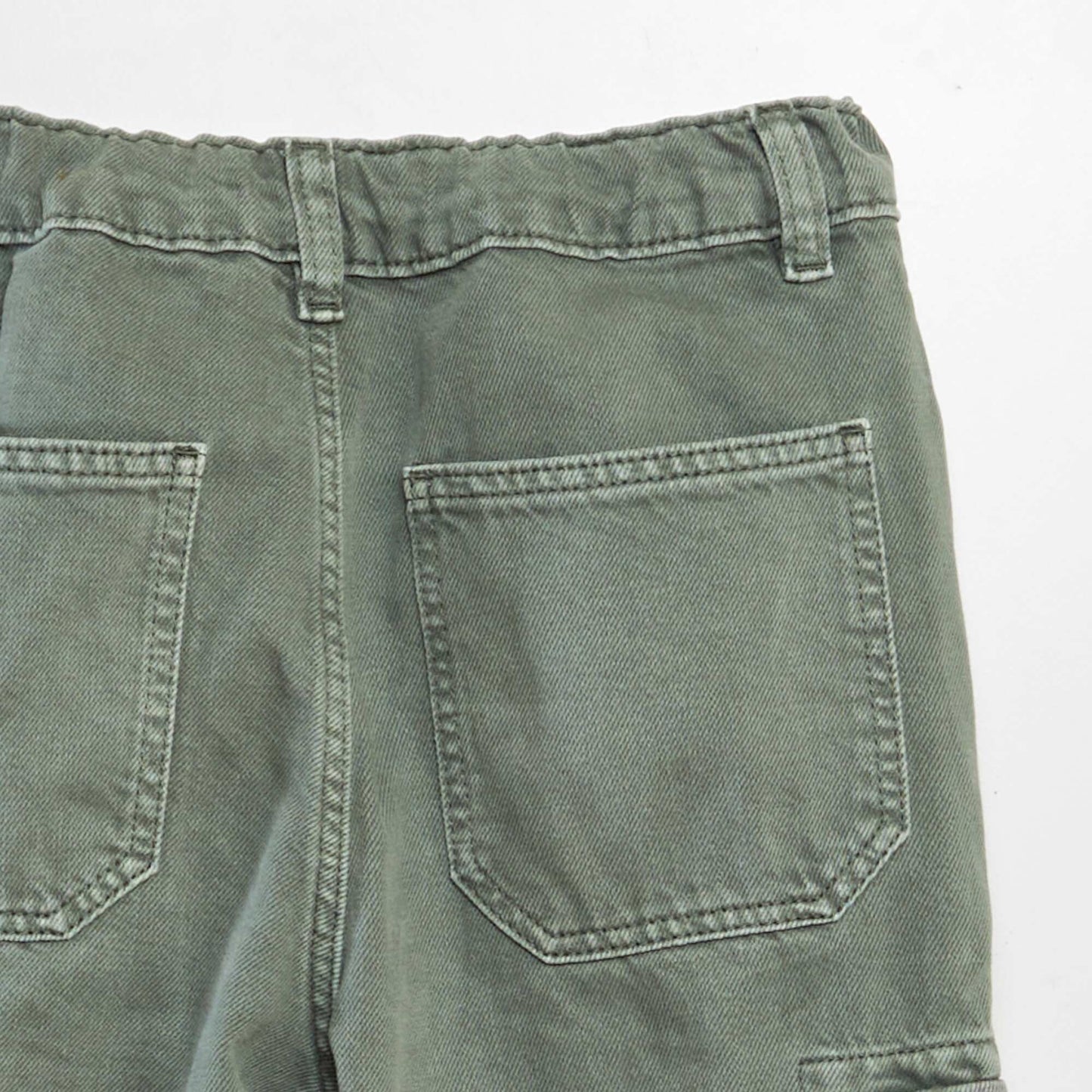 Straight-leg jeans with side pockets GREEN