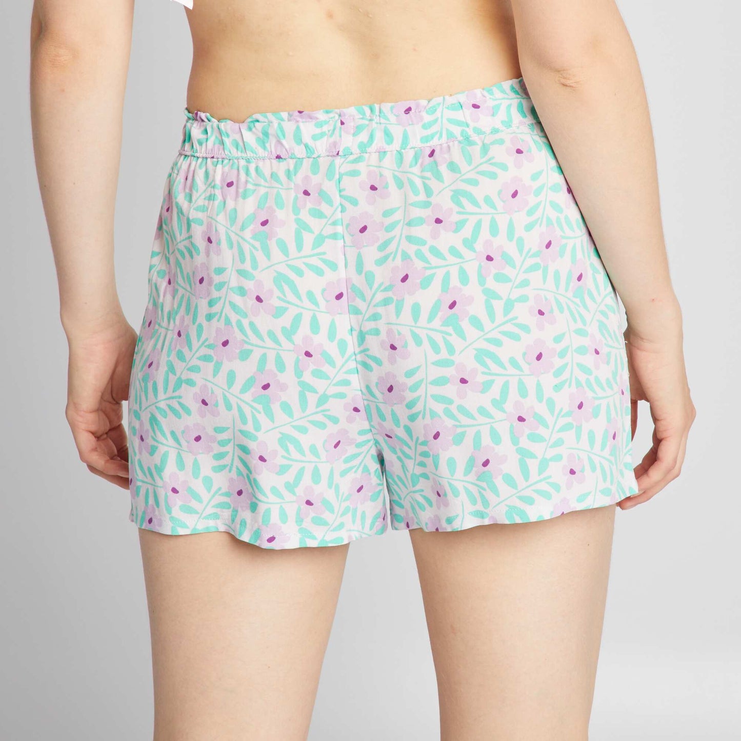 Printed pyjama shorts WHITE