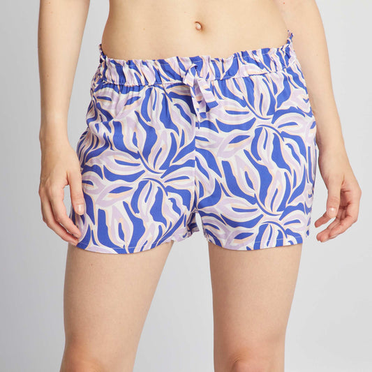 Printed pyjama shorts WHITE