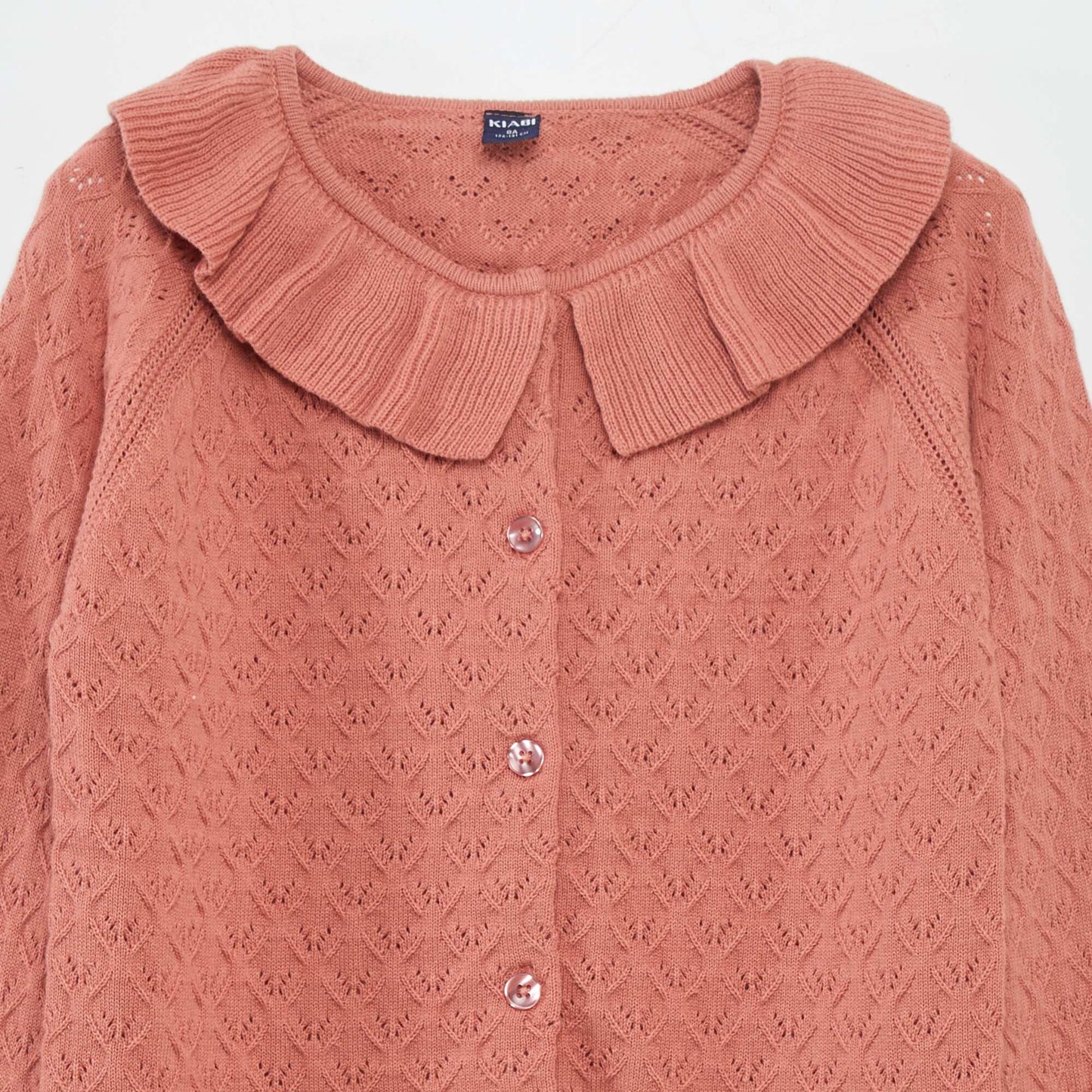 Decorative-knit cardigan PINK