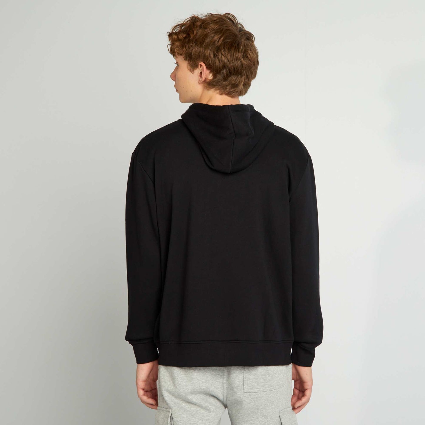 Zip-up hoodie BLACK