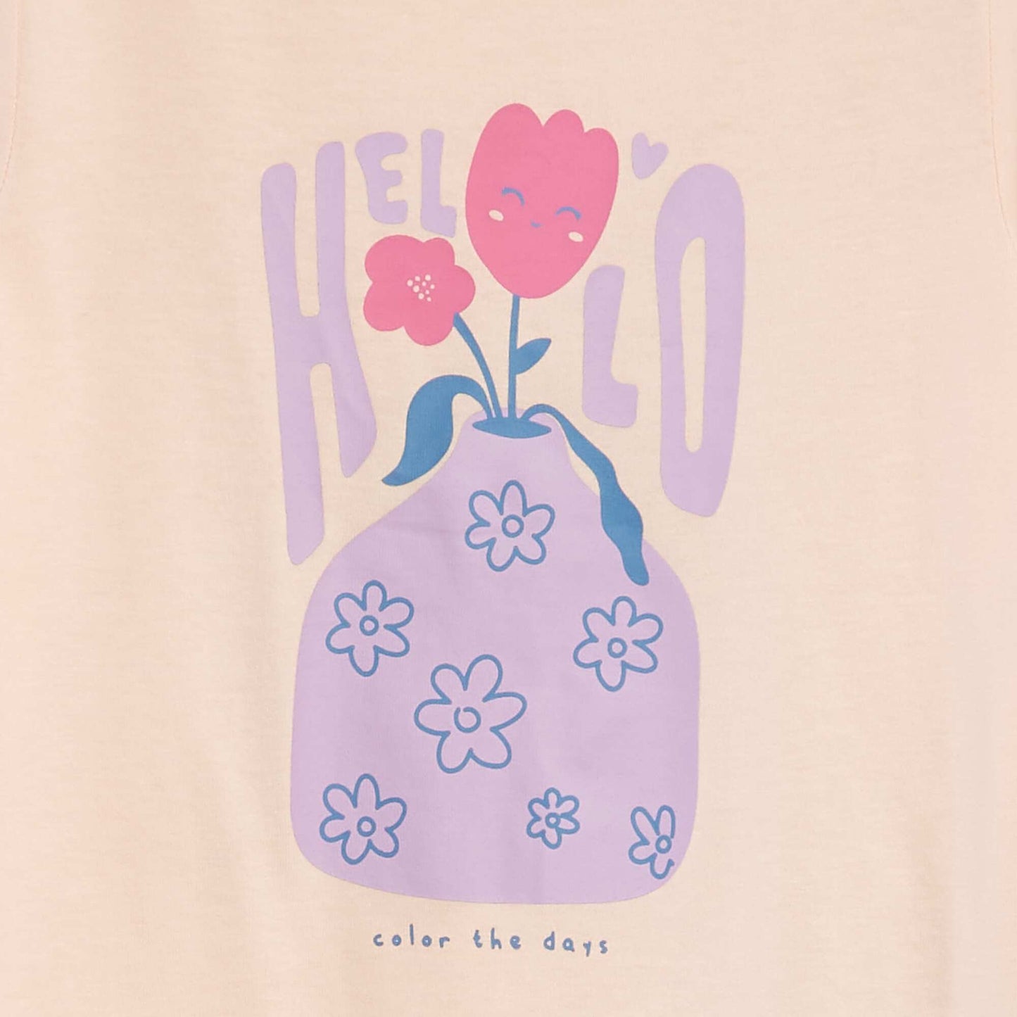 Printed long-sleeved T-shirt PINK