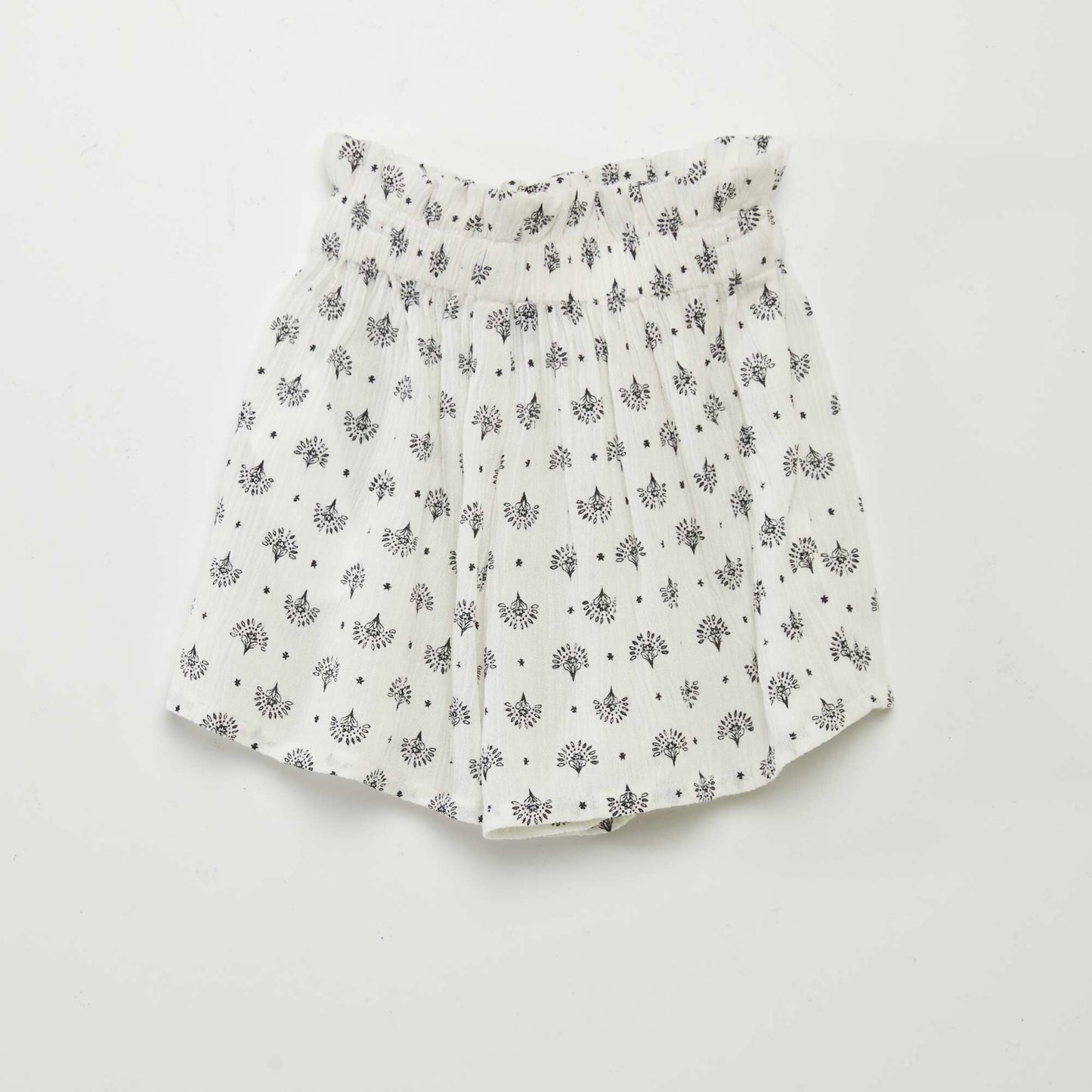 Flared crepe shorts WHITE