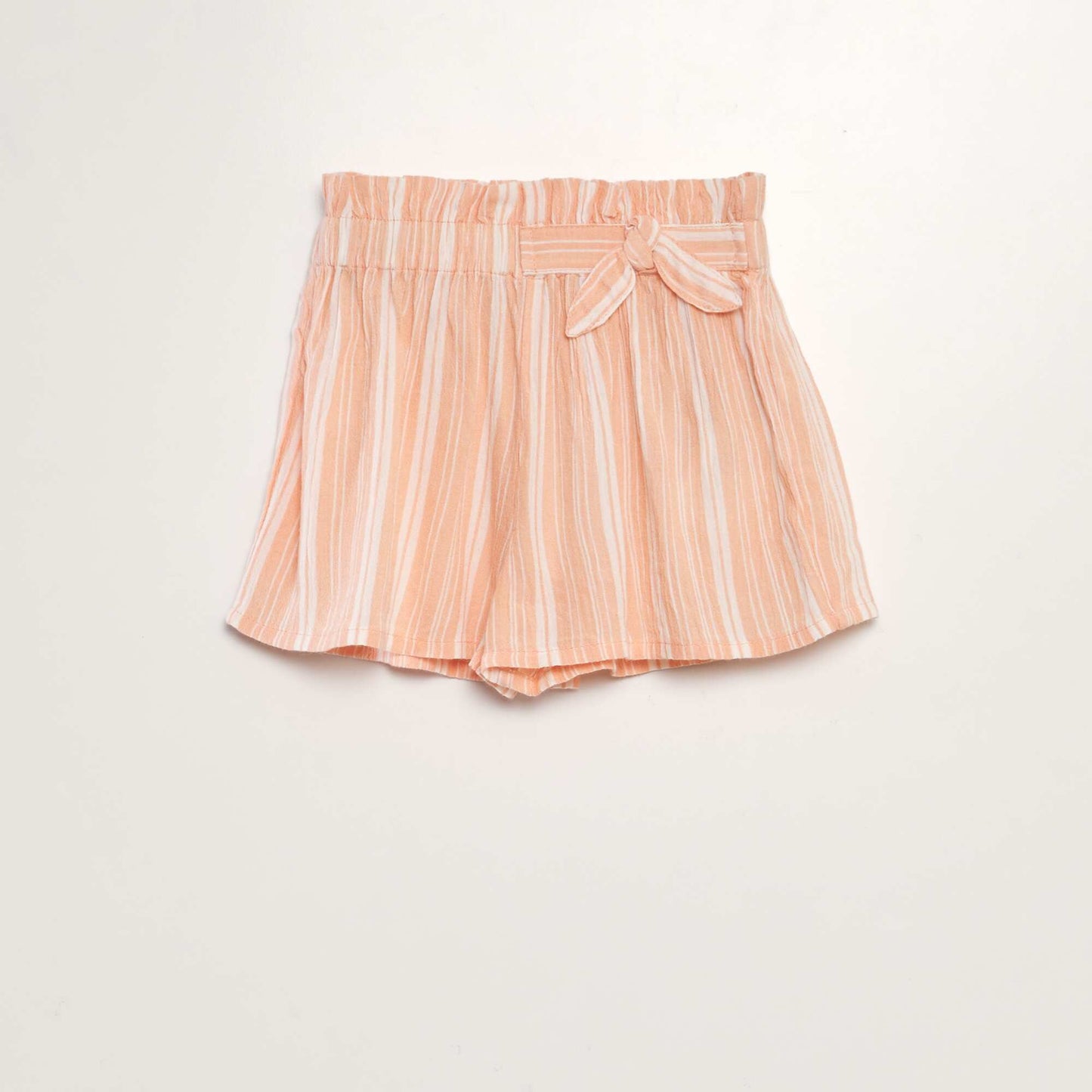 Flared crepe shorts WHITE