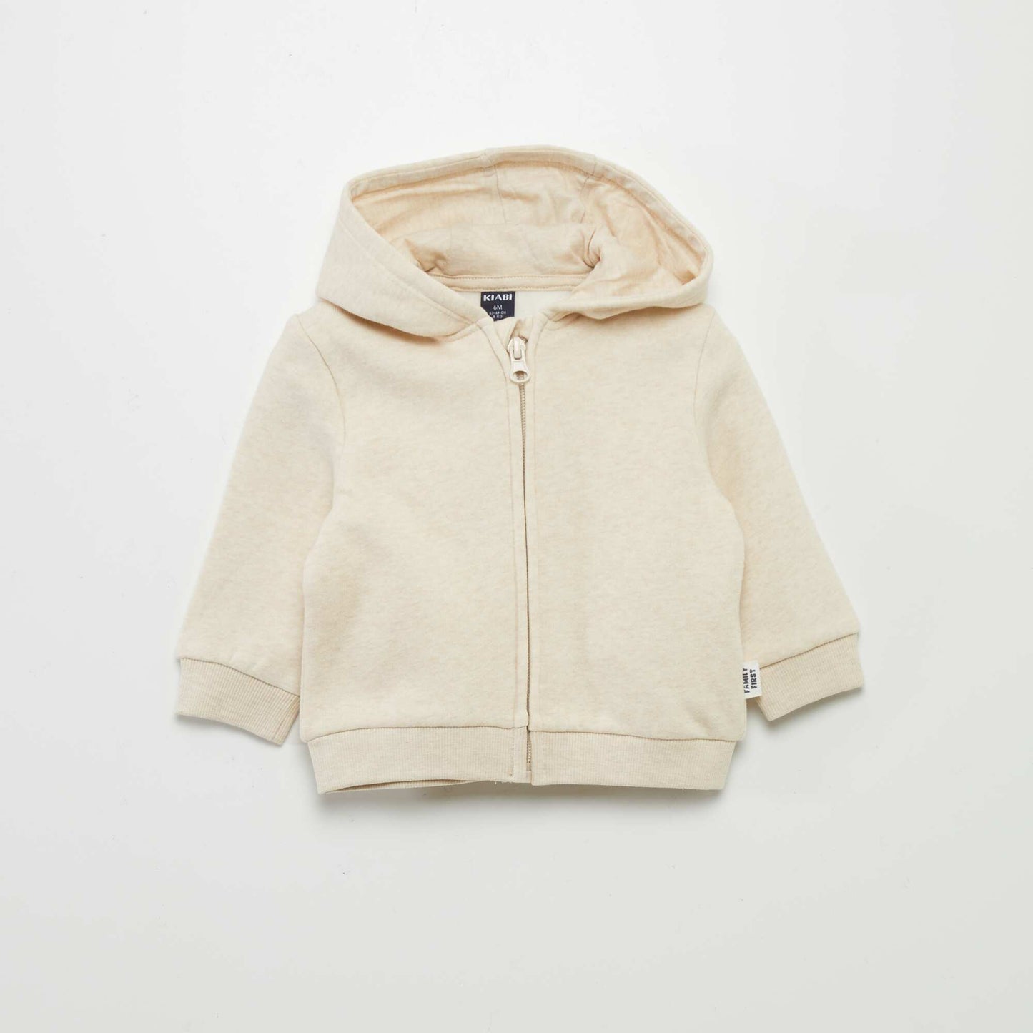 Zip-up hoodie BEIGE