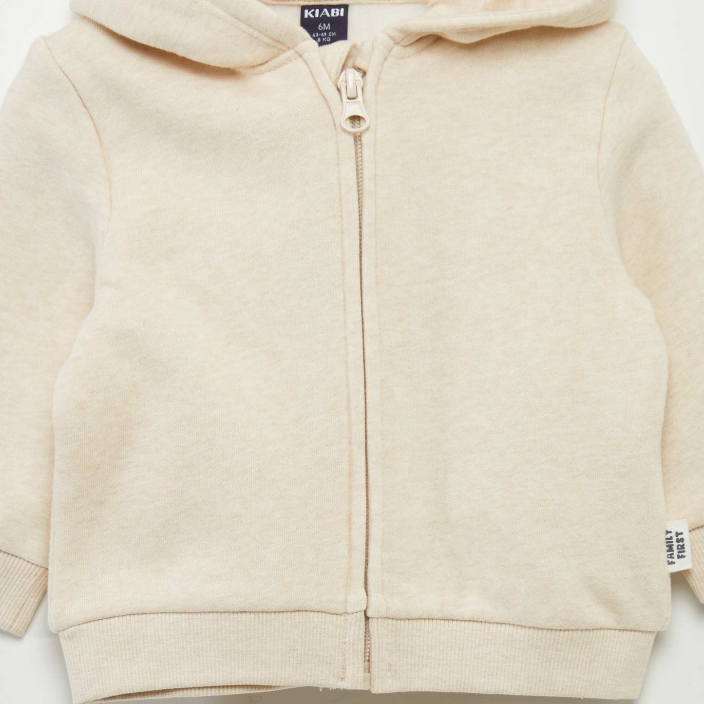 Zip-up hoodie BEIGE