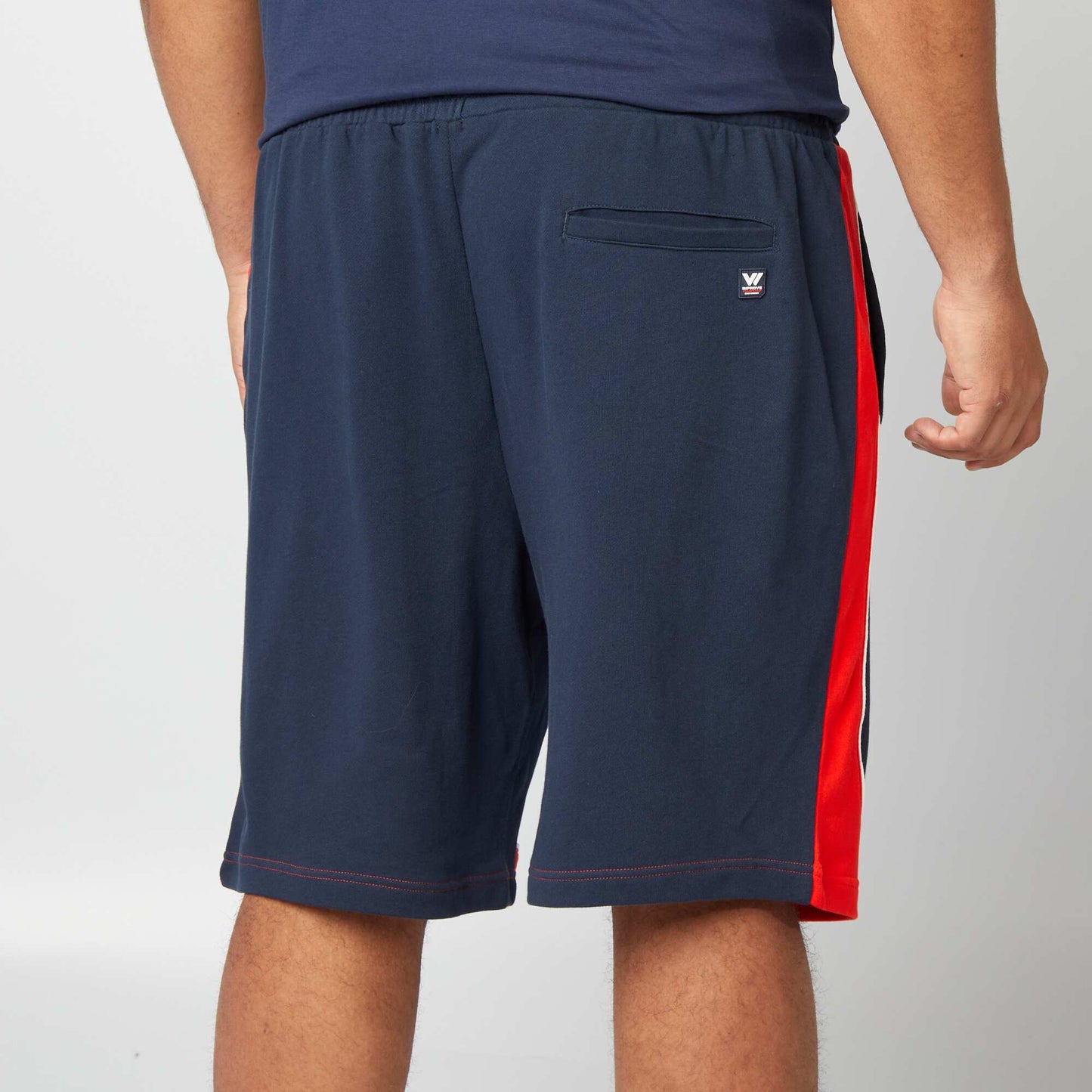 Two-tone Bermuda jogger shorts BLUE