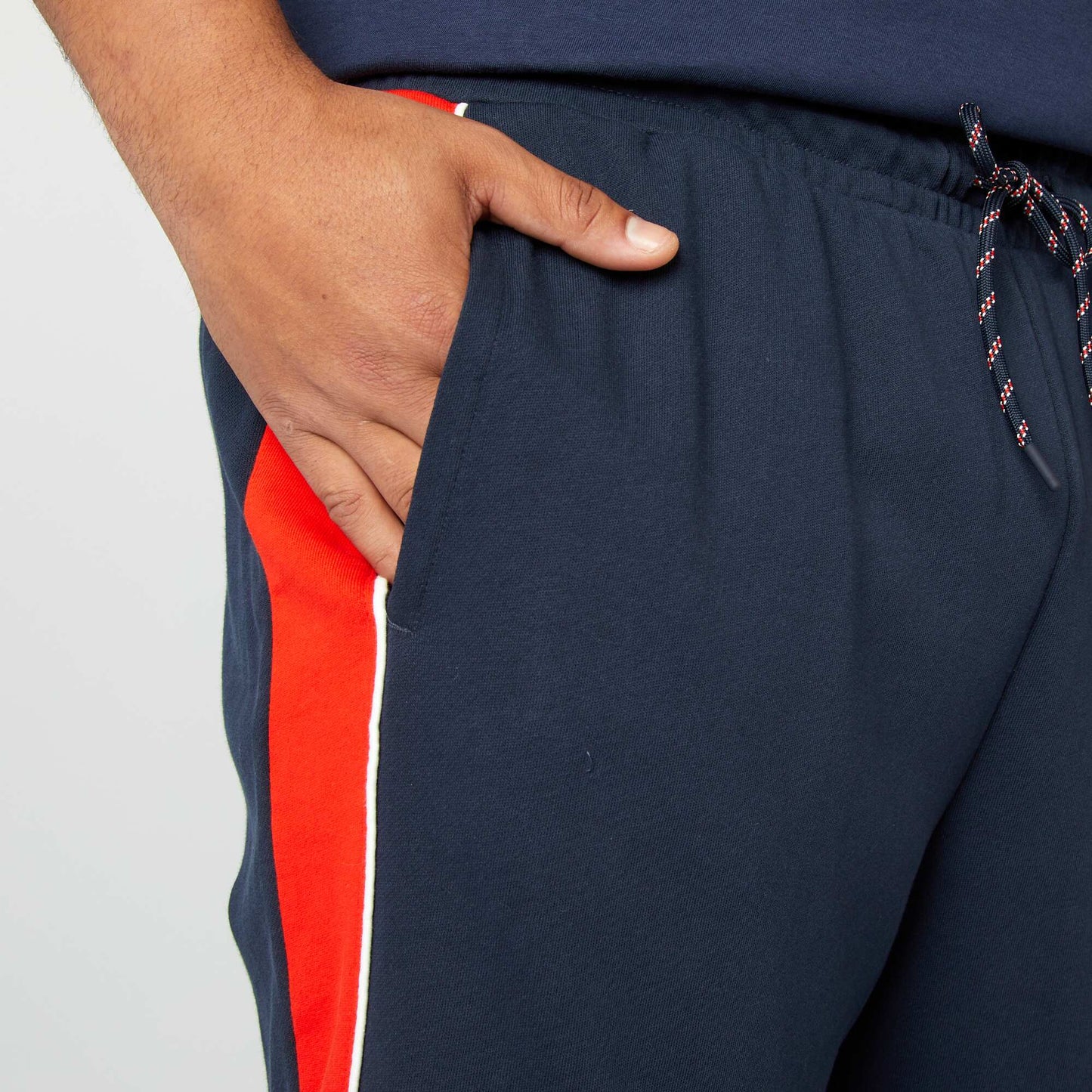 Two-tone Bermuda jogger shorts BLUE