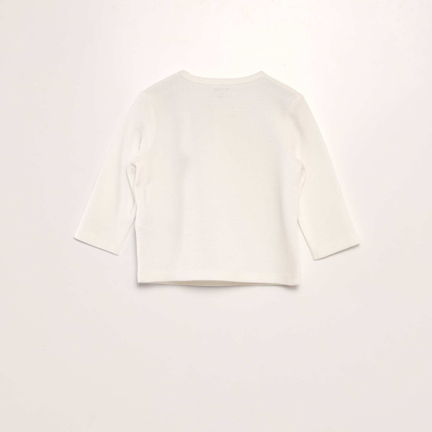 Waffle-knit T-shirt WHITE