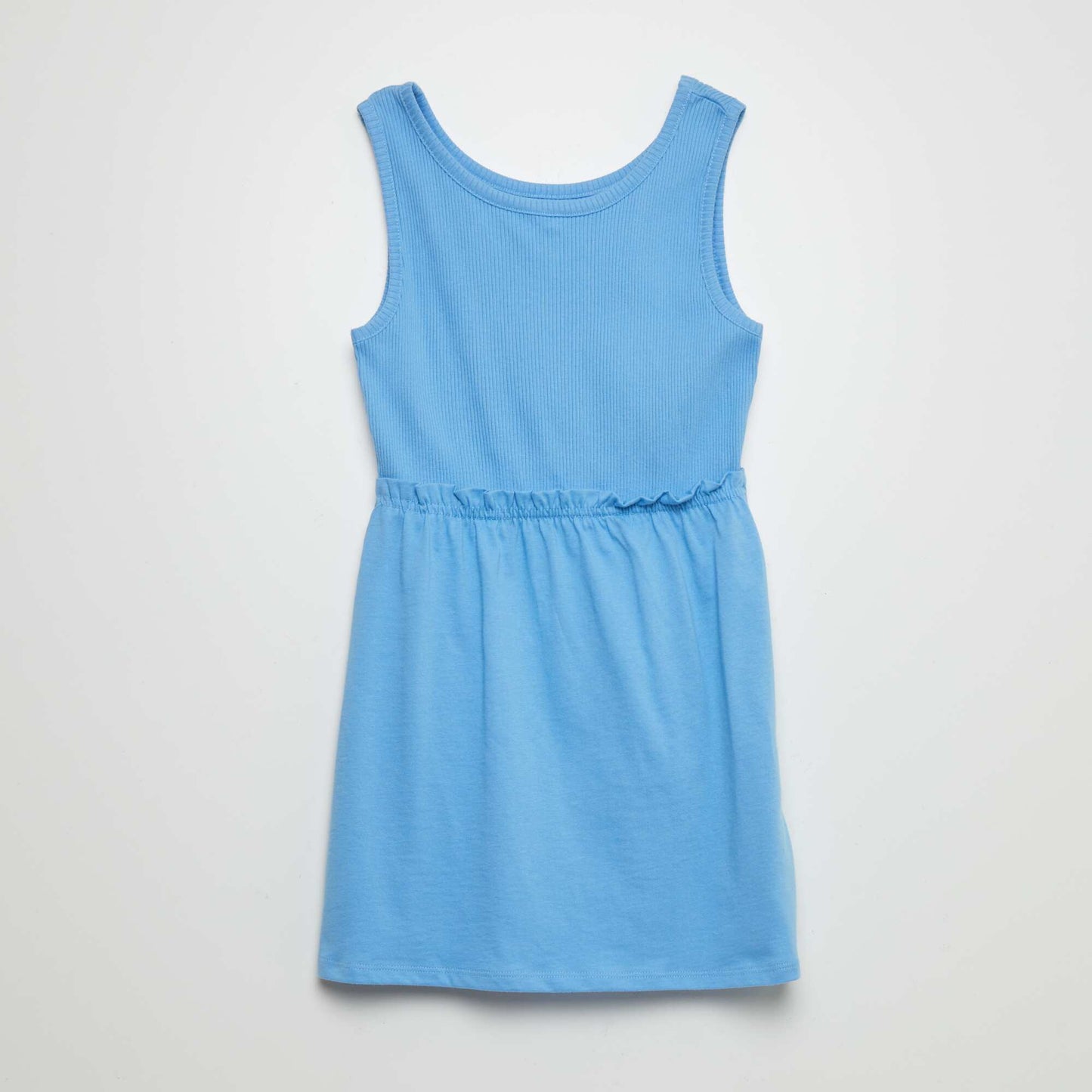 Ribbed sleeveless dress BLUE