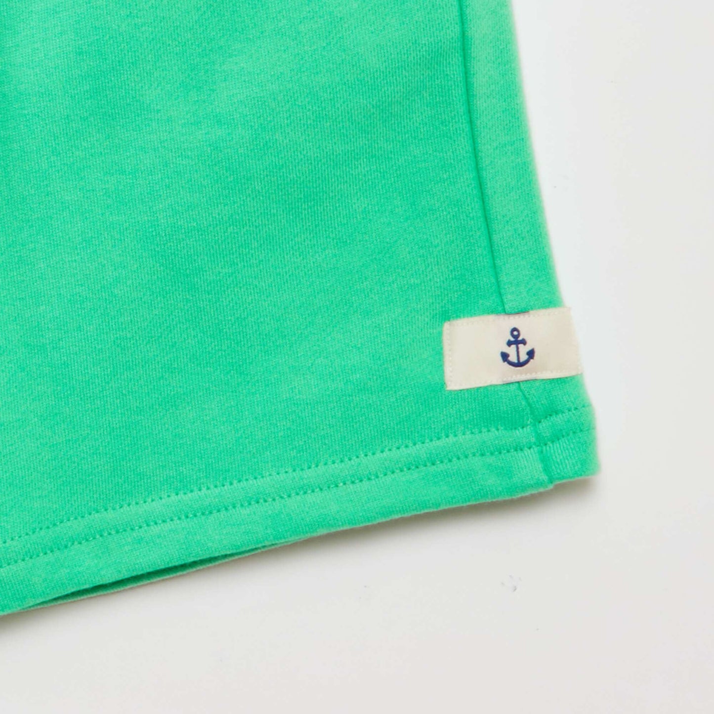 Fine sweatshirt fabric shorts GREEN