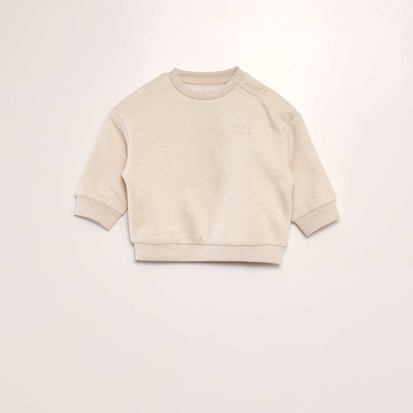 Plain oversized sweatshirt BEIGE